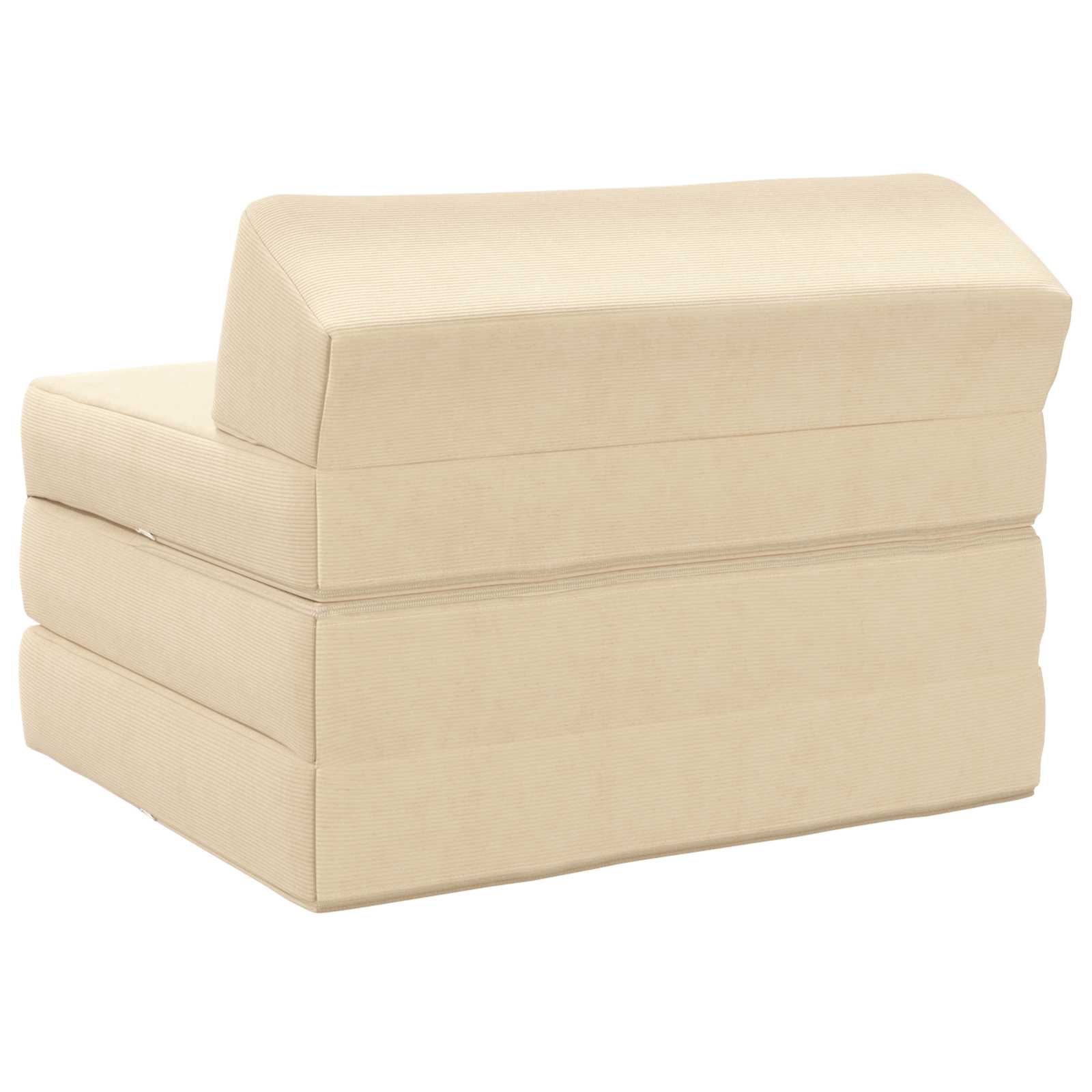 Vouwbare Bankbed Crèmekleurig 200 x 70 x 10 cm Katoen Stof – afbeelding 4