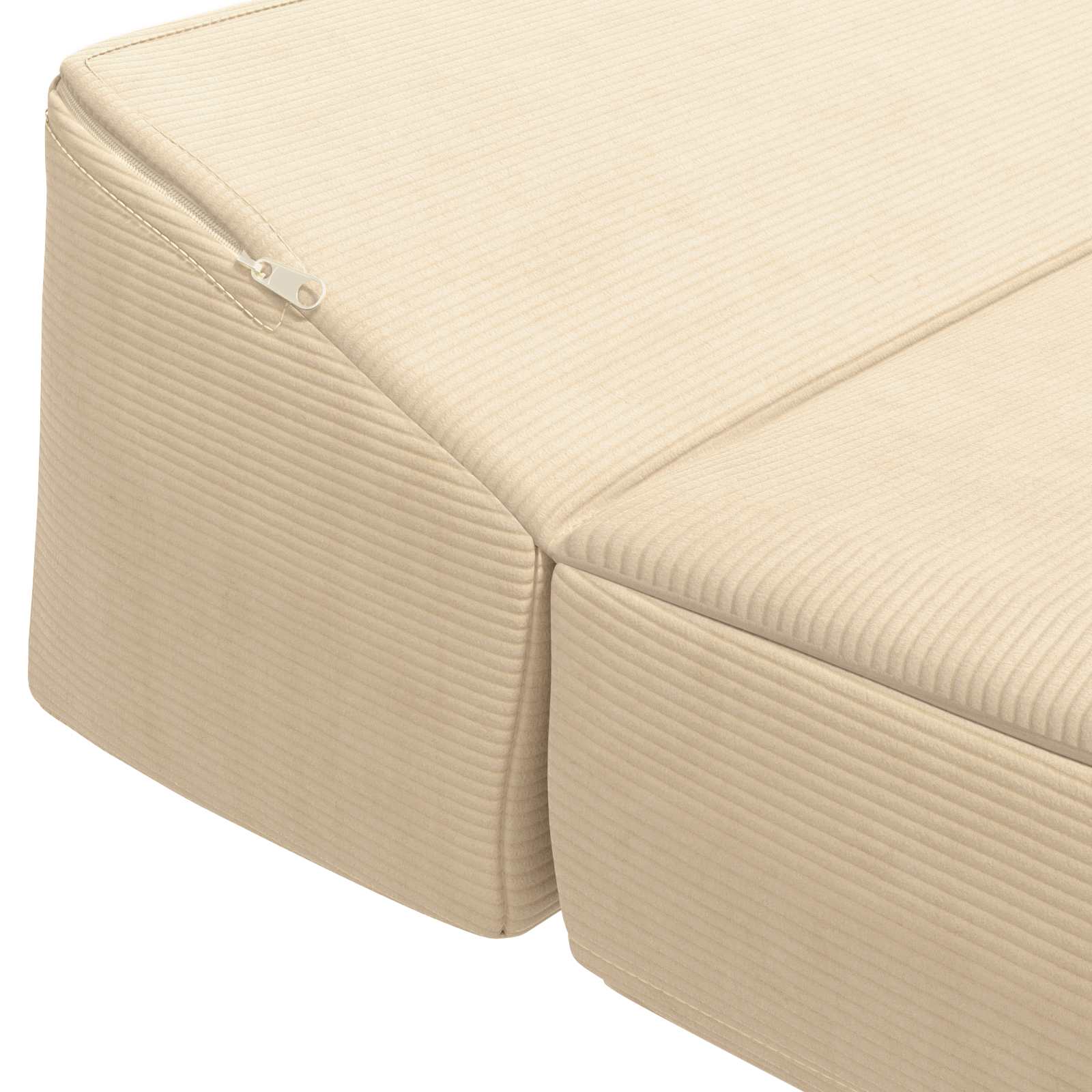 Vouwbare Bankbed Crèmekleurig 200 x 70 x 10 cm Katoen Stof – afbeelding 5