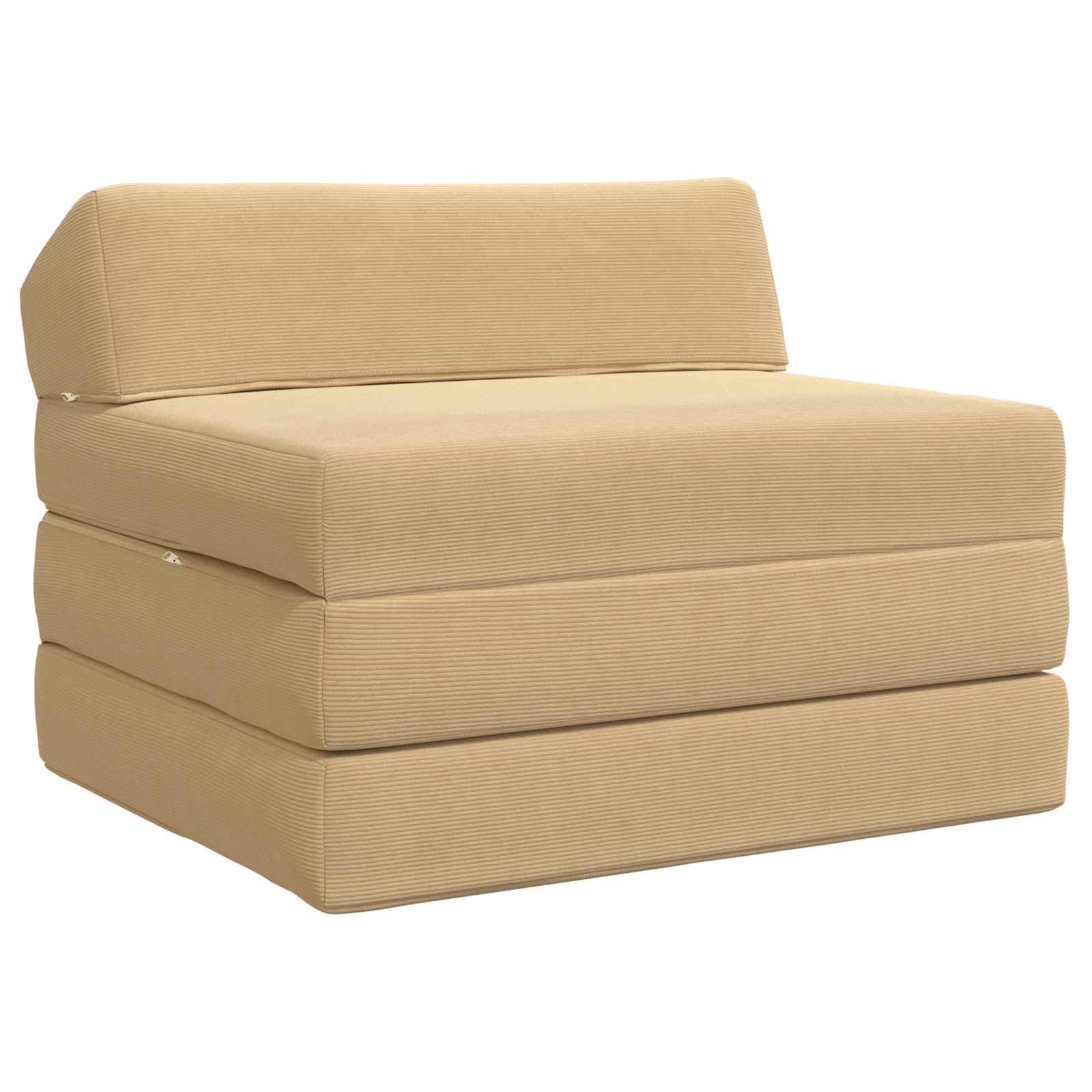 Vouwbare Bankbed Lichtgroen Grijs 200 x 70 x 10 cm Katoen Stof – afbeelding 1