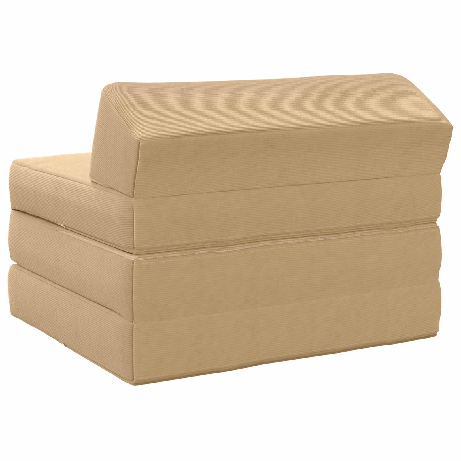 Vouwbare Bankbed Lichtgroen Grijs 200 x 70 x 10 cm Katoen Stof – afbeelding 4