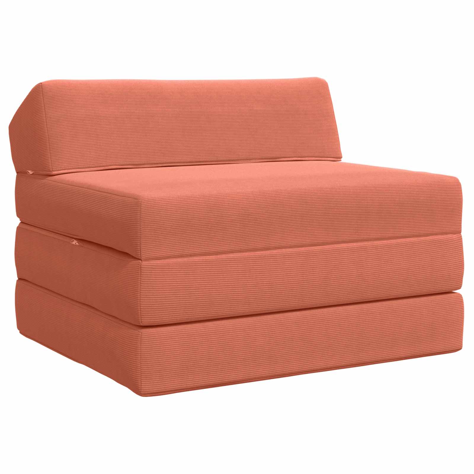 Vouwbare Bankbed Rood-oranje 200 x 70 x 10 cm Katoen Stof – afbeelding 1