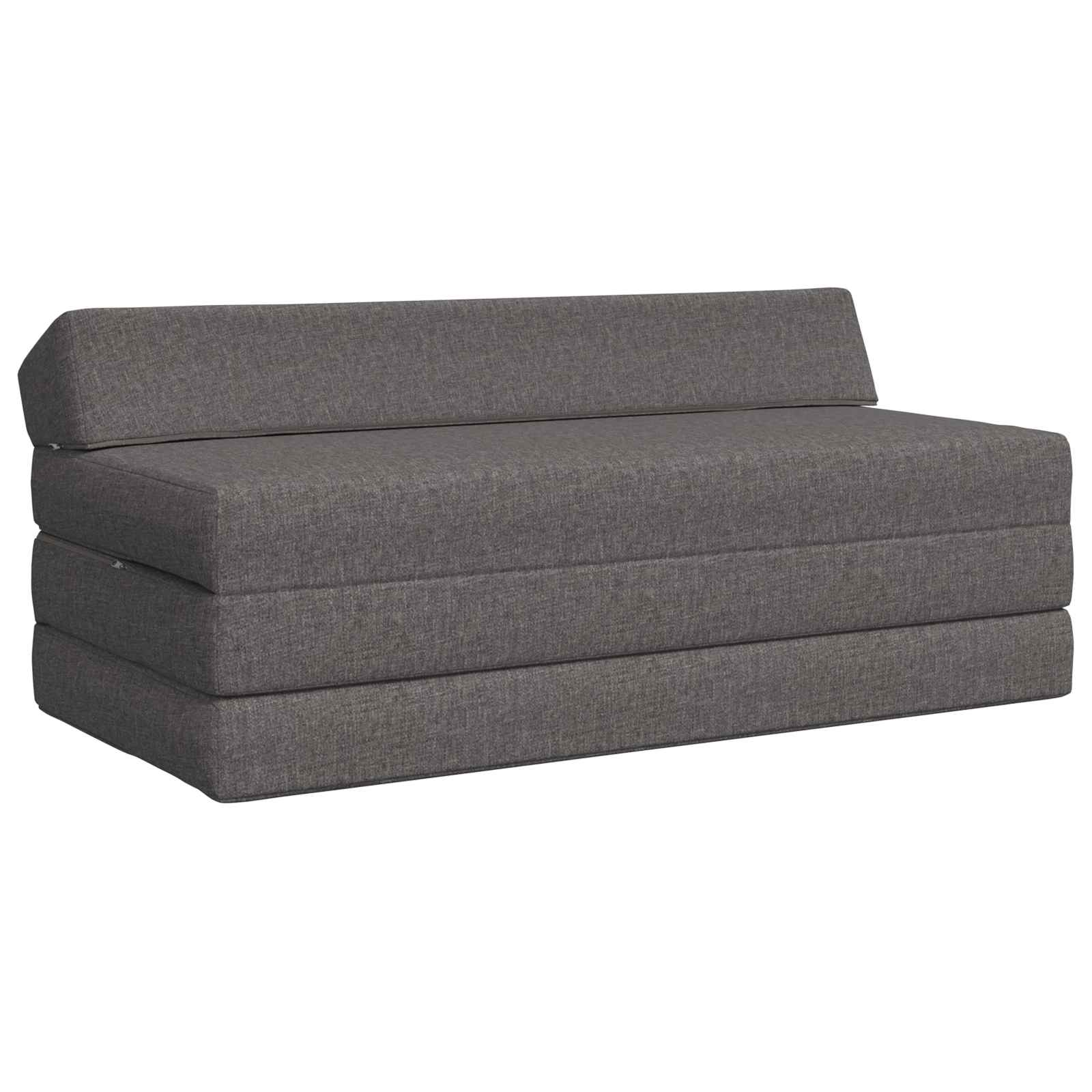 Vouwbare Bankbed Lichtgrijs 120 x 60 x 49 cm Stof – afbeelding 1