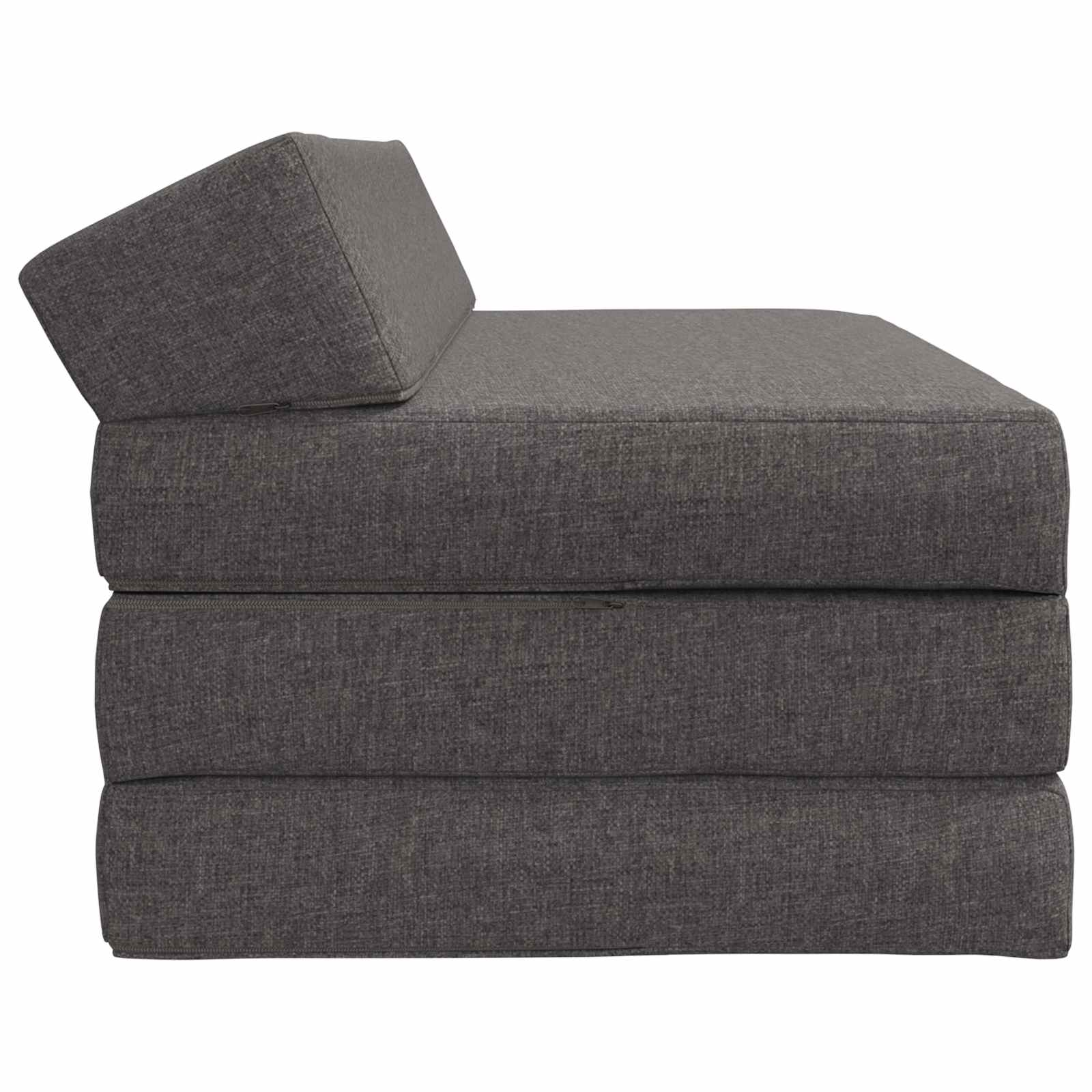 Vouwbare Bankbed Lichtgrijs 120 x 60 x 49 cm Stof – afbeelding 3