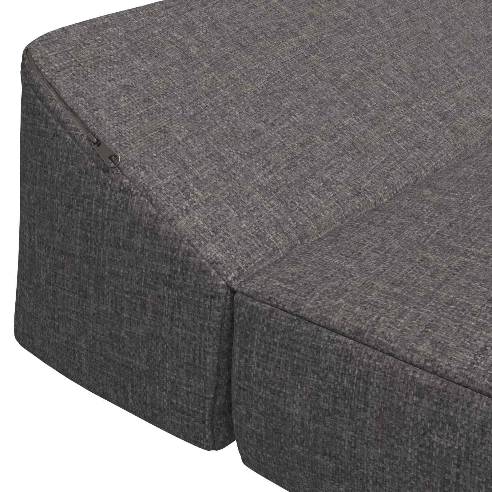 Vouwbare Bankbed Lichtgrijs 120 x 60 x 49 cm Stof – afbeelding 5