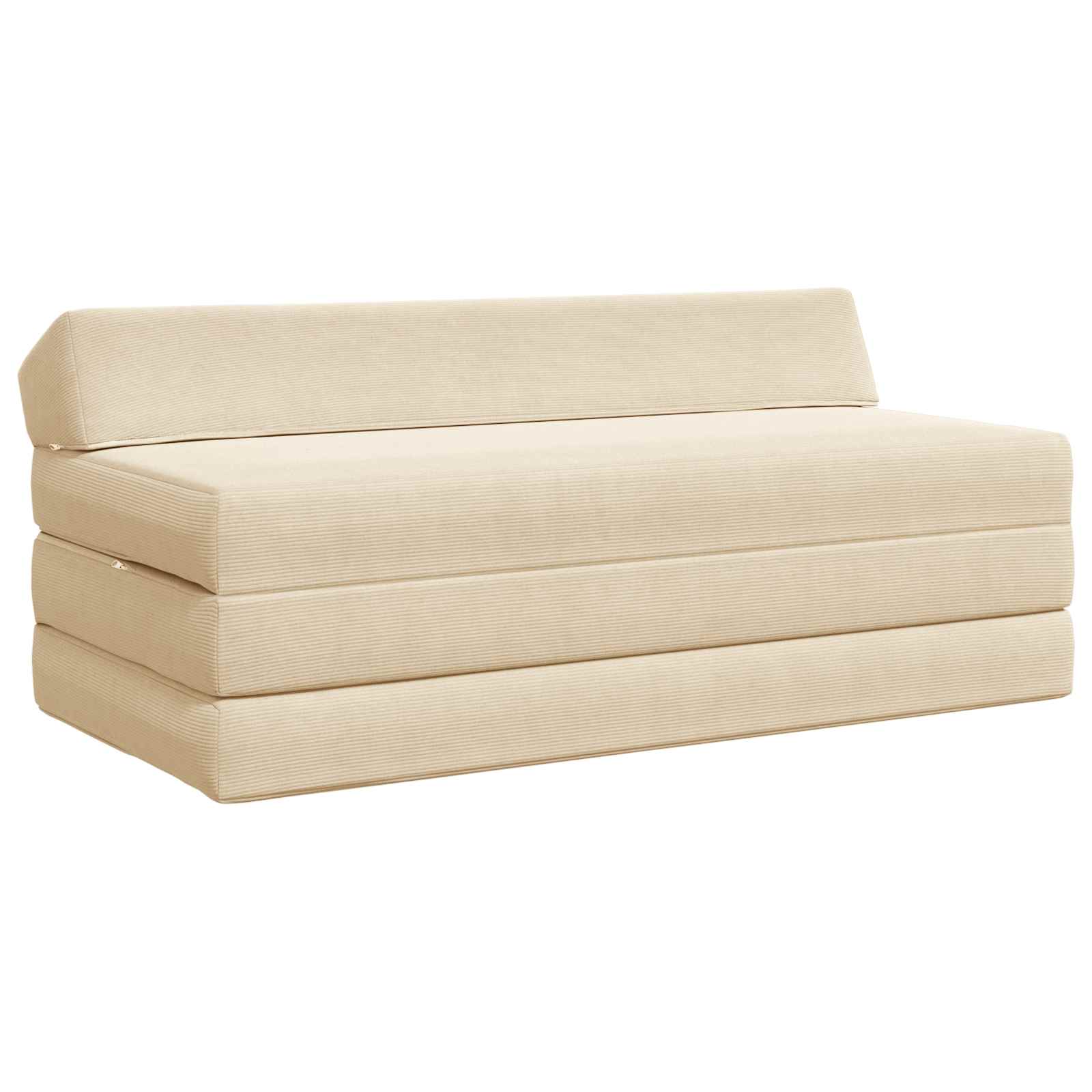 Vouwbare Bankbed Crèmekleurig 120 x 60 x 49 cm Stof – afbeelding 1