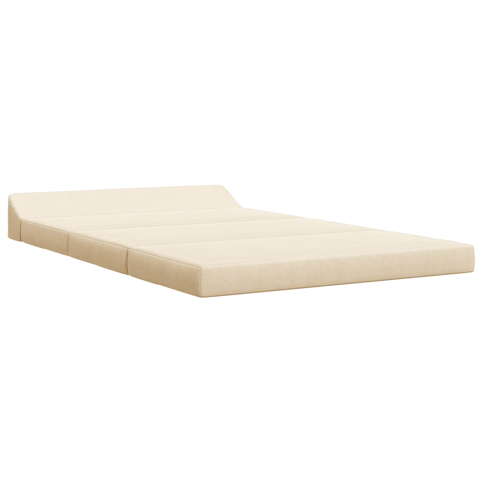 Vouwbare Bankbed Crèmekleurig 120 x 60 x 49 cm Stof – afbeelding 2