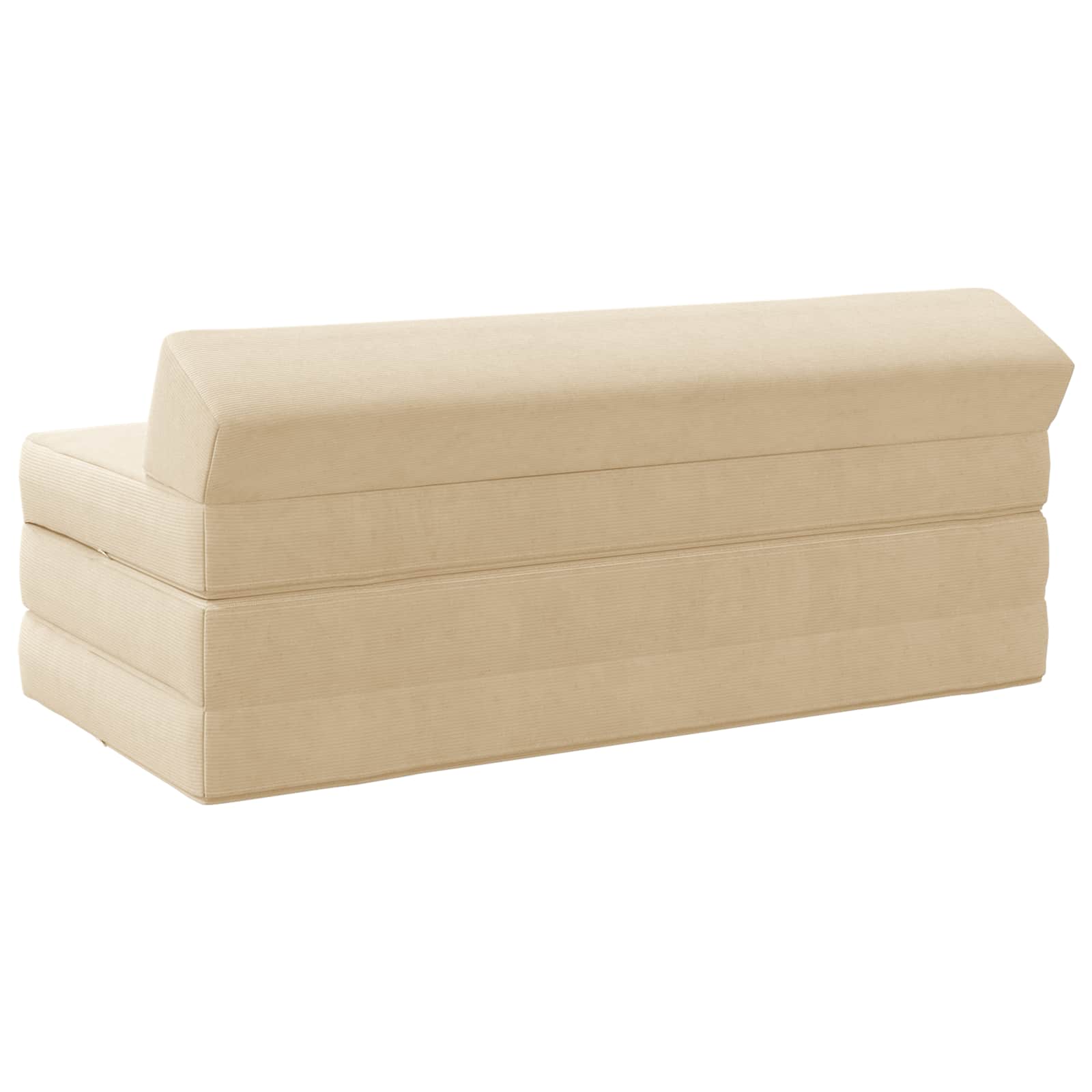 Vouwbare Bankbed Crèmekleurig 120 x 60 x 49 cm Stof – afbeelding 4