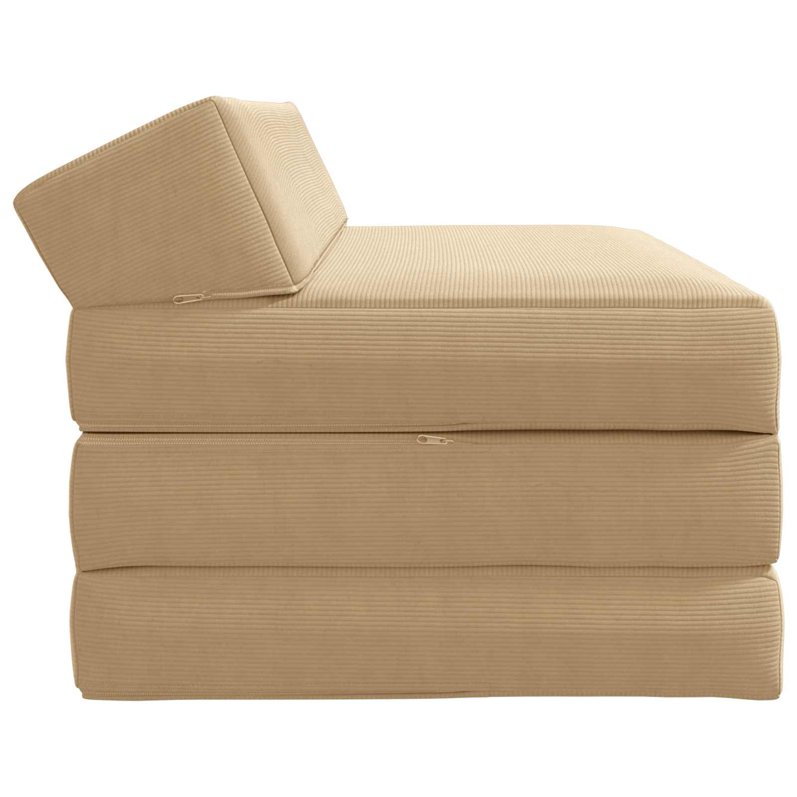 Vouwbare Bankbed Groen Grijs 120 x 60 x 49 cm Stof – afbeelding 3
