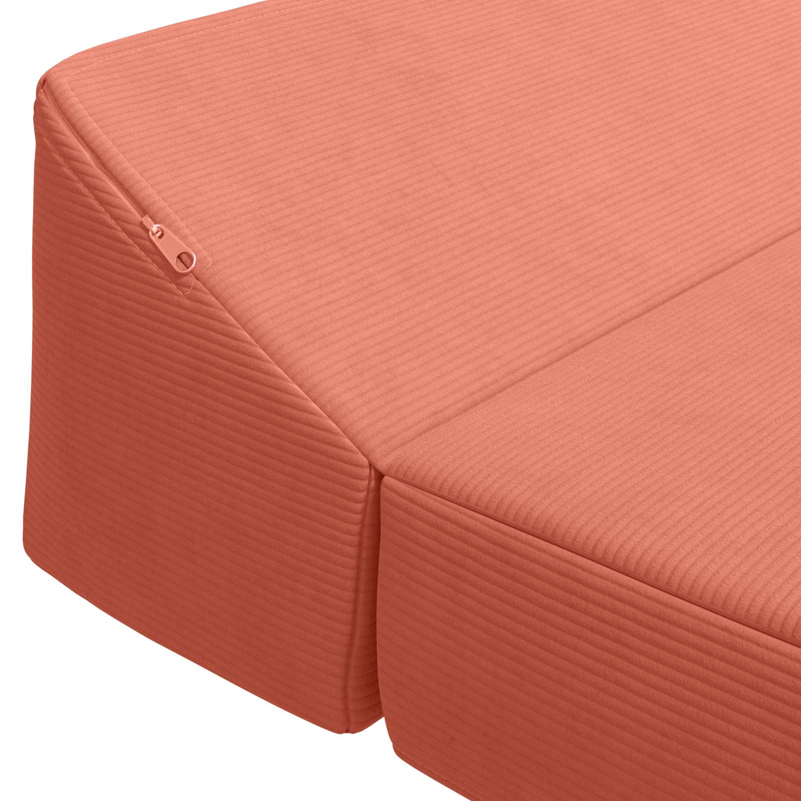 Vouwbare Bankbed Rood-oranje 120 x 60 x 49 cm Stof – afbeelding 5