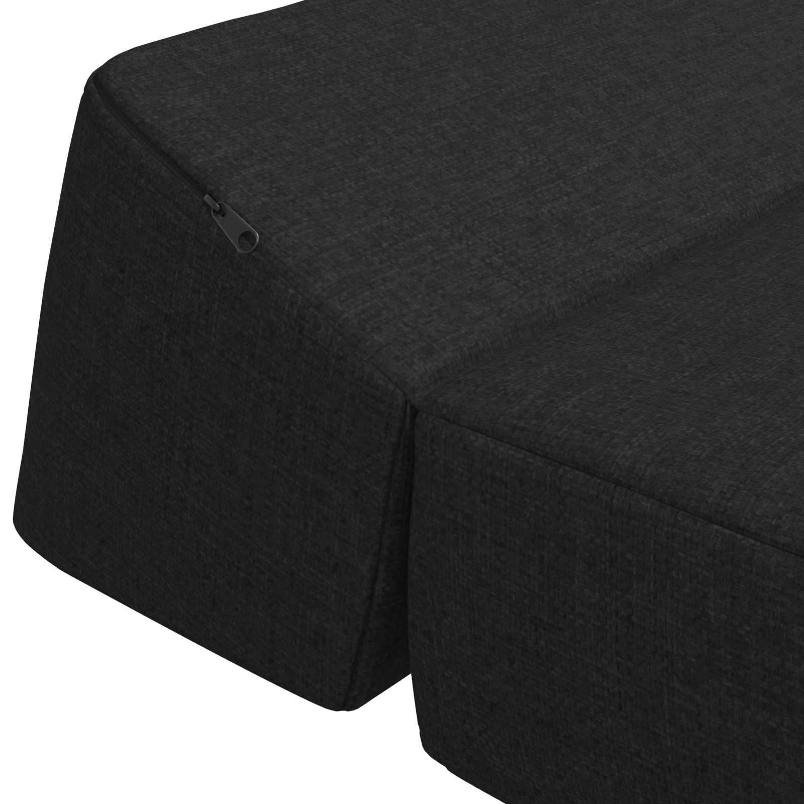 Vouwbare Bankbed Zwart 60 x 70 x 41 cm Stof – afbeelding 6