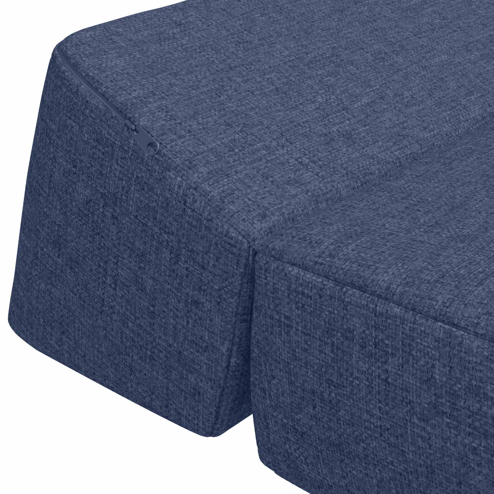 Vouwbare Bankbed Blauw 60 x 70 x 41 cm Stof – afbeelding 6