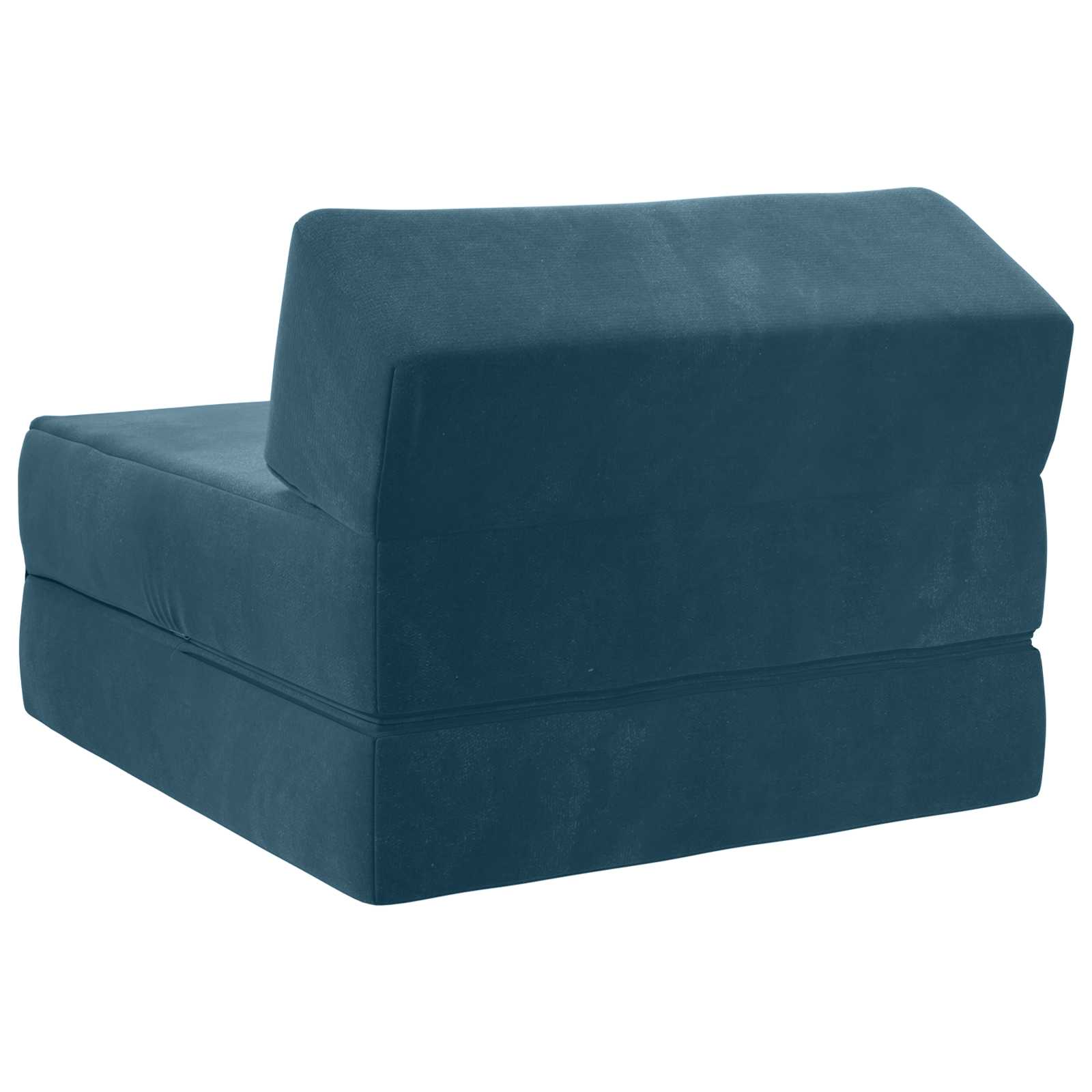 Vouwbare Bankbed Blauw 60 x 70 x 41 cm Stof – afbeelding 5
