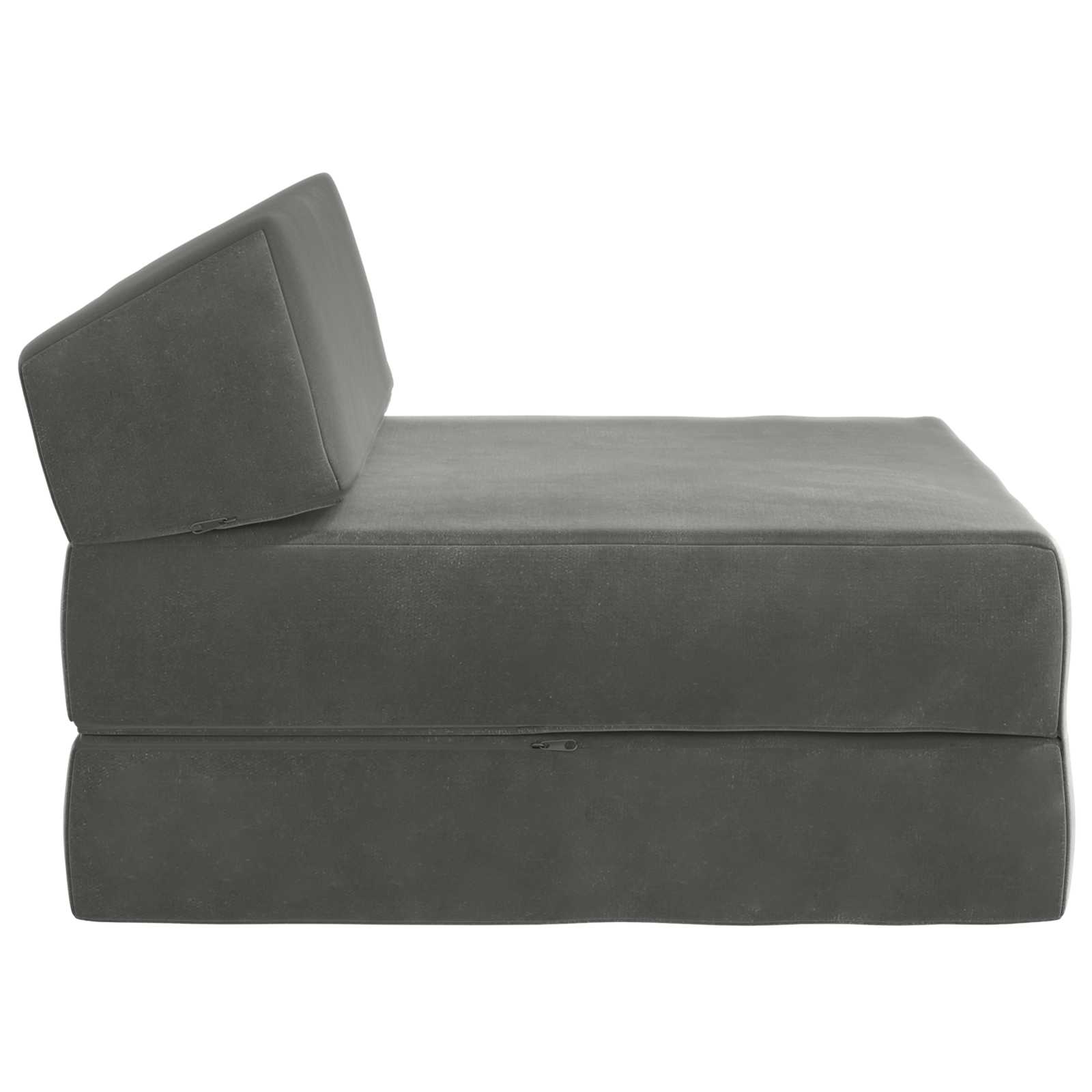 Vouwbare Bankbed Donkergrijs 60 x 70 x 41 cm Stof – afbeelding 4