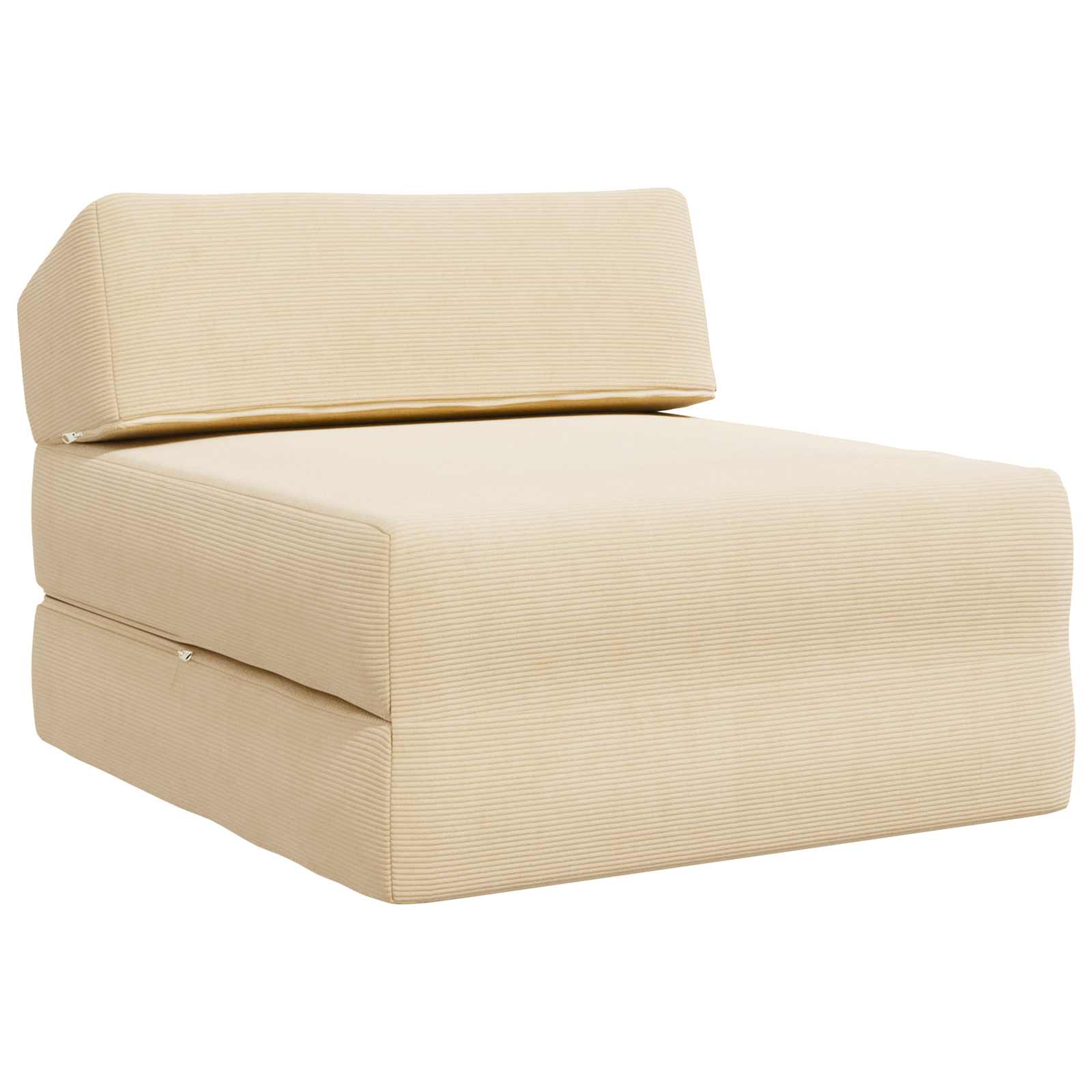 Vouwbare Bankbed Crèmekleurig 60 x 70 x 41 cm Stof – afbeelding 2