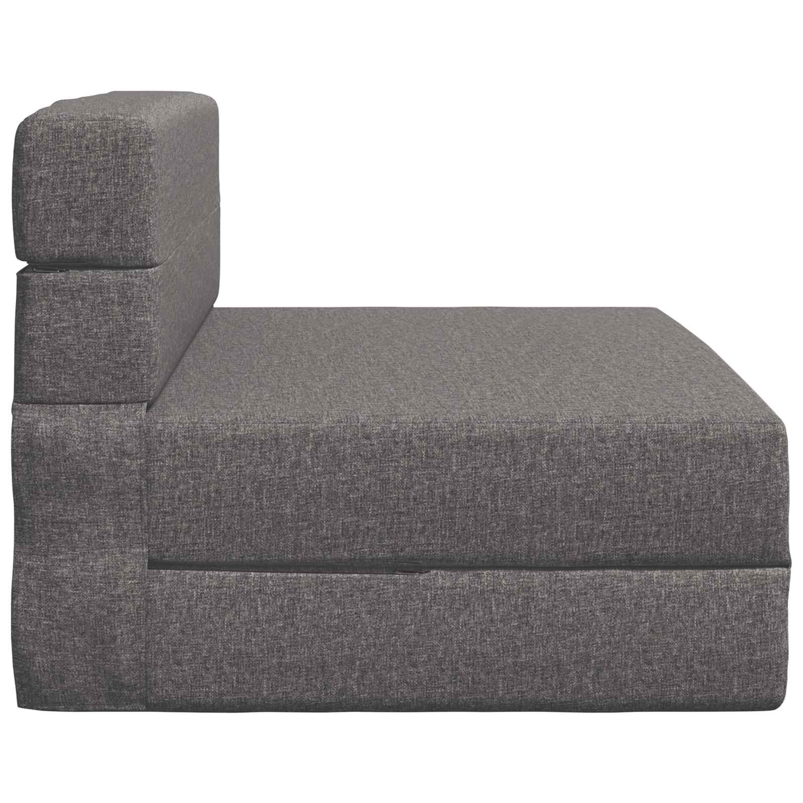 Vouwbare Bankbed Lichtgrijs 70 x 72 x 60 cm Stof – afbeelding 4