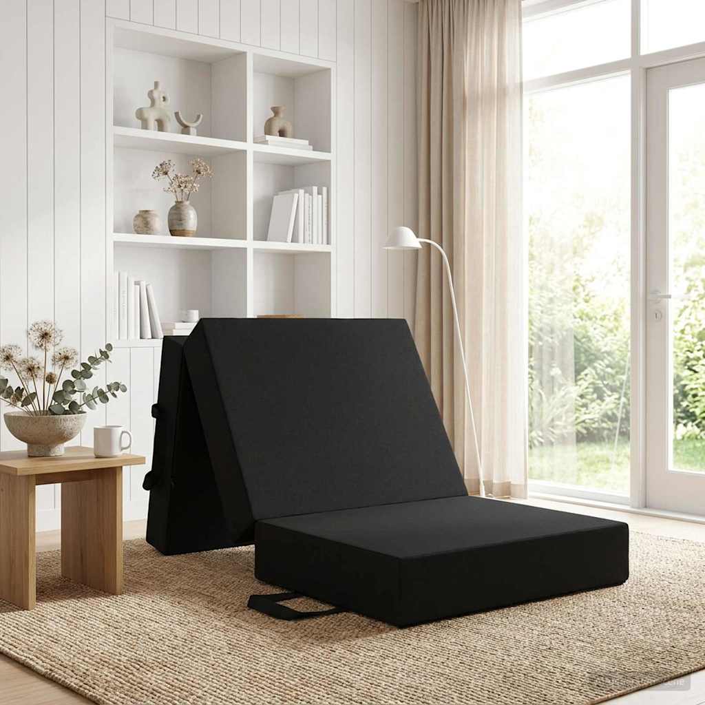 Vouwbare Bankbed 75 x 67 x 45 cm Zwart – afbeelding 1