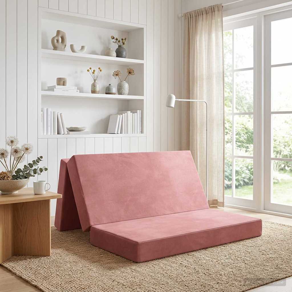 Vouwbare Bankbed 160 x 67 x 45 cm Roze