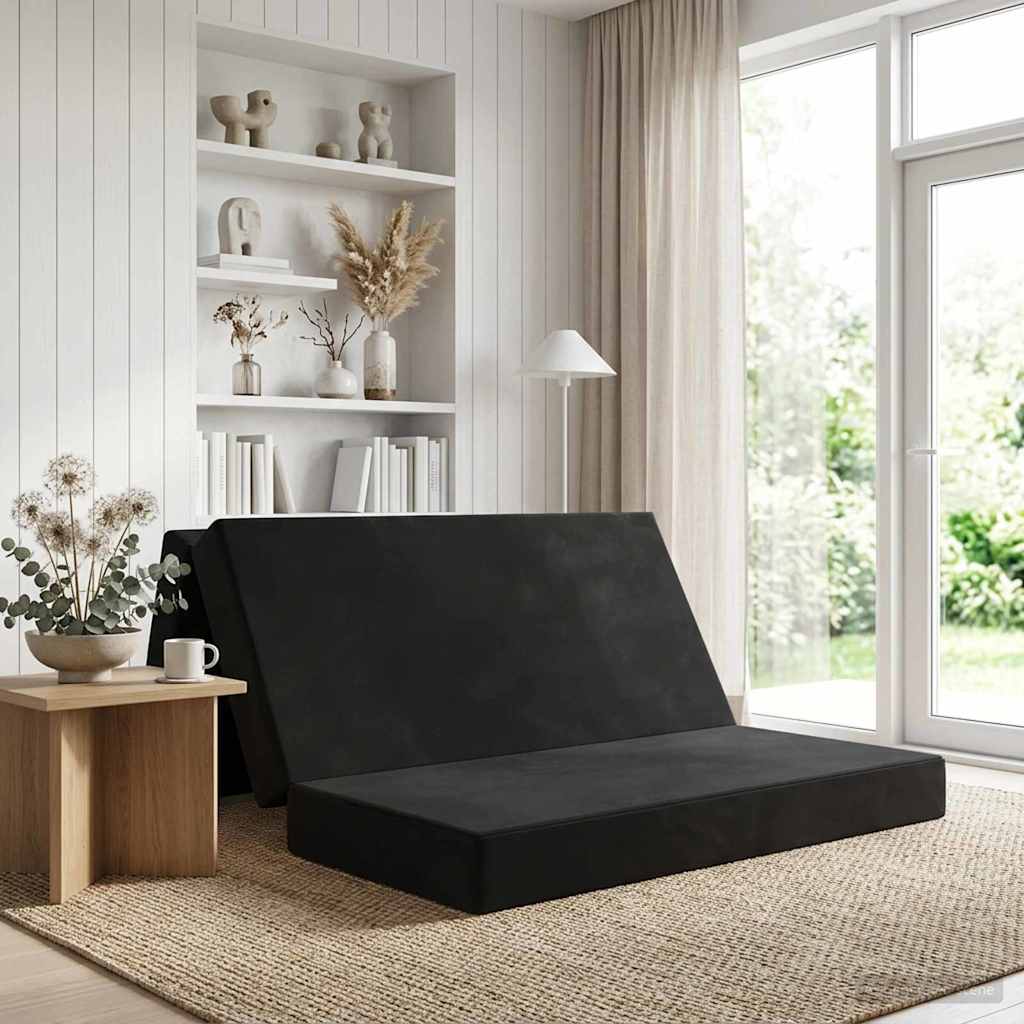 Vouwbare Bankbed 160 x 67 x 45 cm Zwart – afbeelding 1