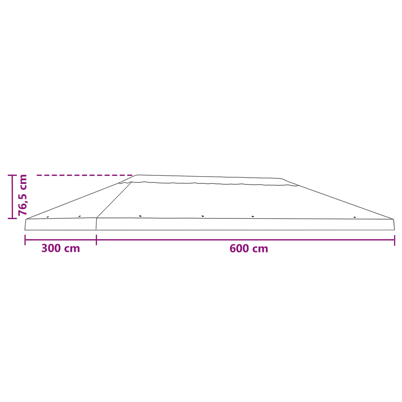 Gazebo Luifel Dekking 6 x 3 m Oranje Polyester 190 – afbeelding 8