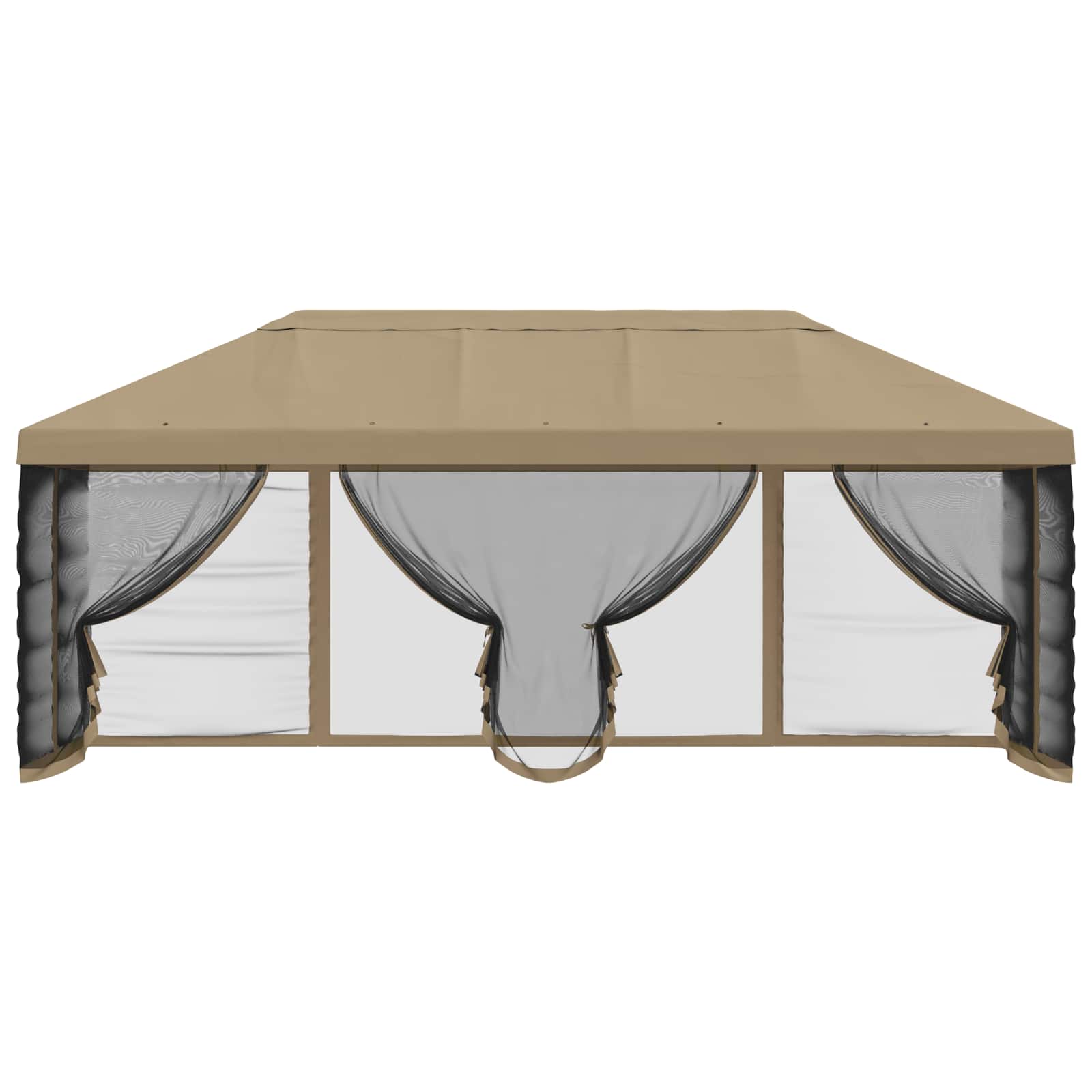 Gazebo Hoes met Zijwanden 6 x 3 m Beige Polyester 190 – afbeelding 5