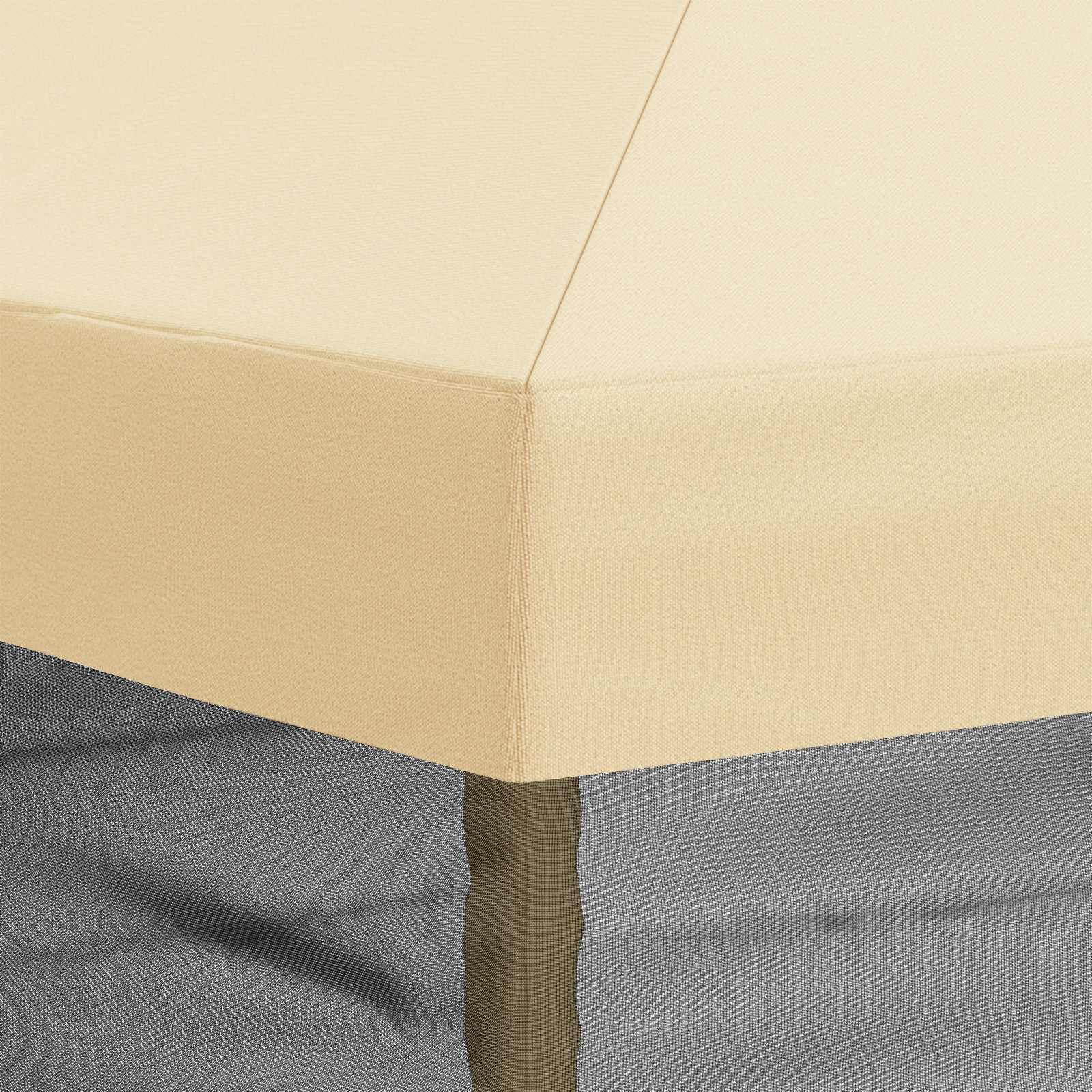 Gazebo Hoes met Zijwanden 6 x 3 m Crèmekleurig Polyester 190 – afbeelding 8