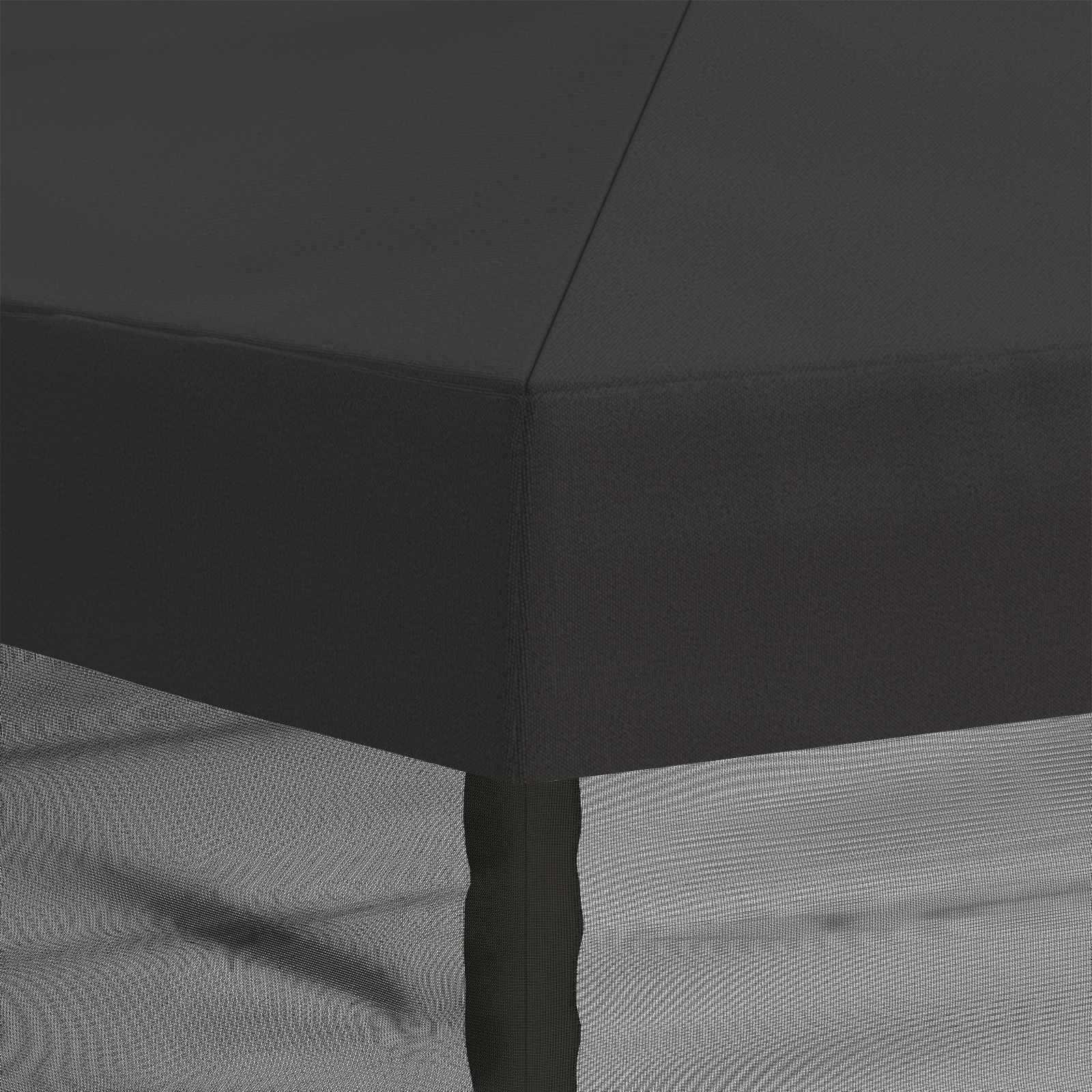 Gazebo Hoes met Zijwanden 6 x 3 m Antracietkleurig Polyester – afbeelding 7