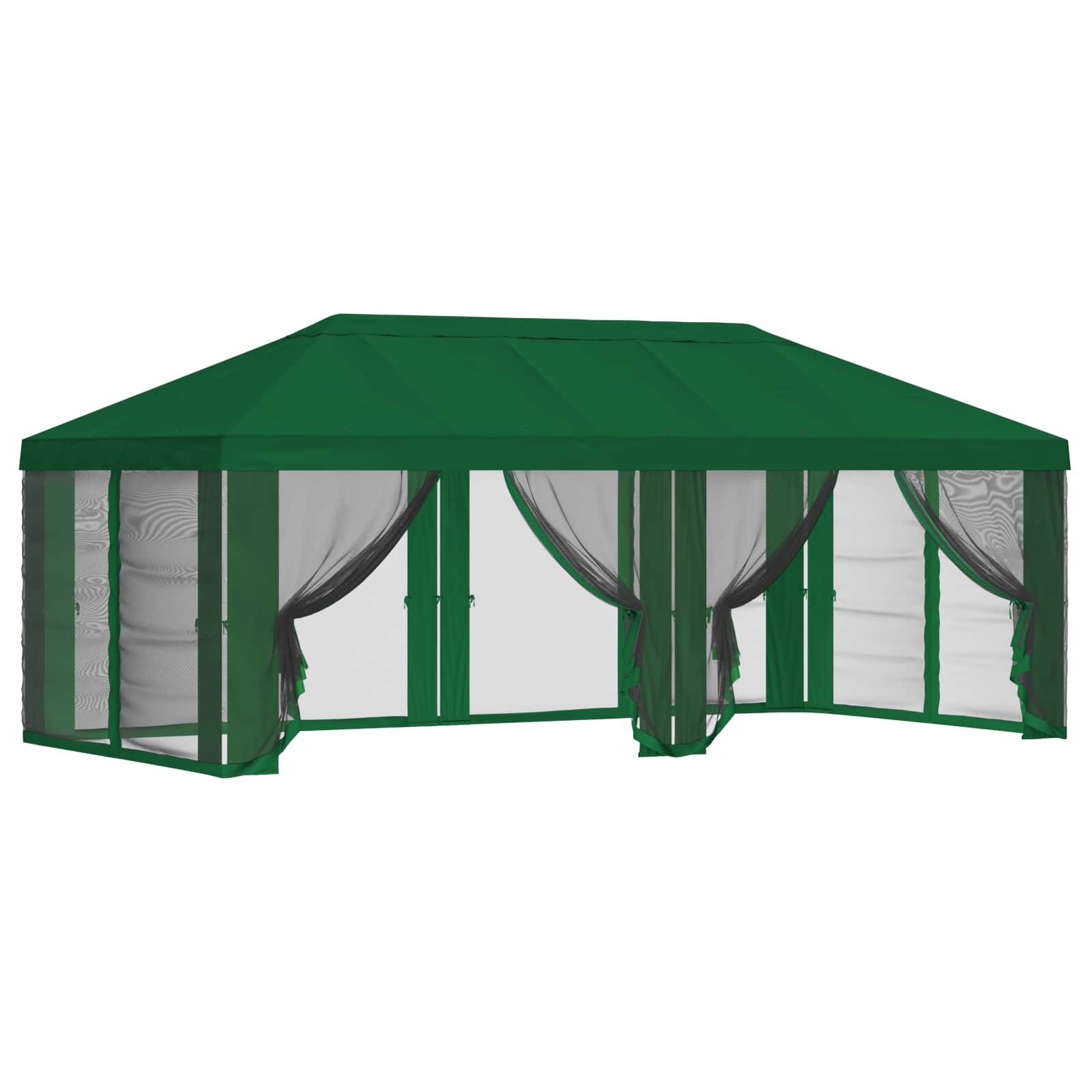 Gazebo Hoes met Zijwanden 6 x 3 m Groen Polyester 190 – afbeelding 2
