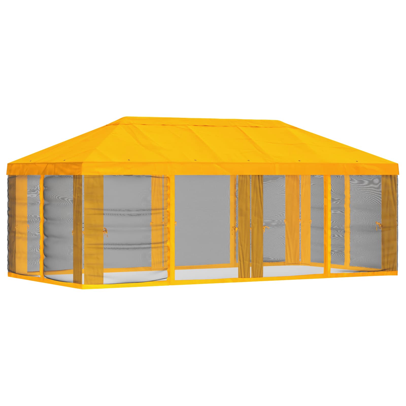 Gazebo Hoes met Zijwanden 6 x 3 m Geel Polyester 190 – afbeelding 3
