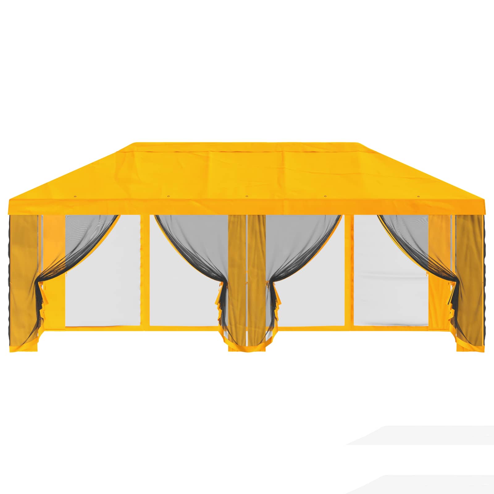 Gazebo Hoes met Zijwanden 6 x 3 m Geel Polyester 190 – afbeelding 5