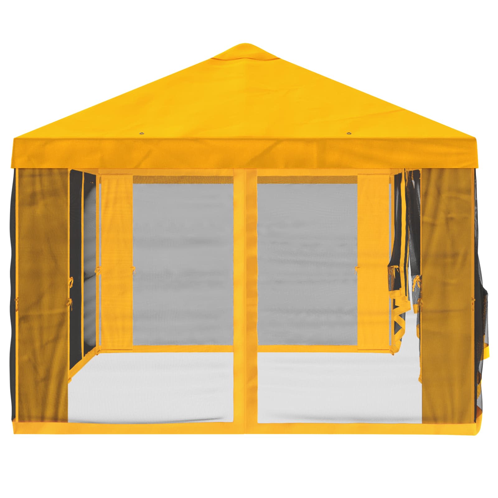Gazebo Hoes met Zijwanden 6 x 3 m Geel Polyester 190 – afbeelding 6