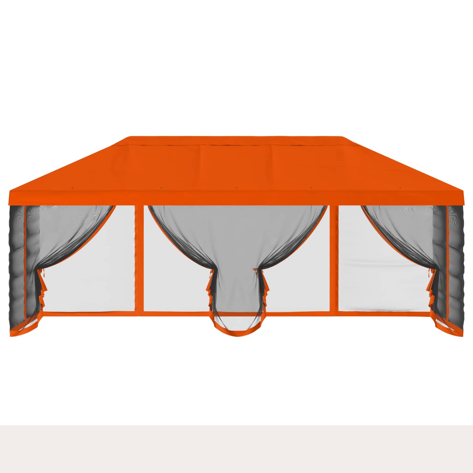 Gazebo Hoes met Zijwanden 6 x 3 m Oranje Polyester 190 – afbeelding 5