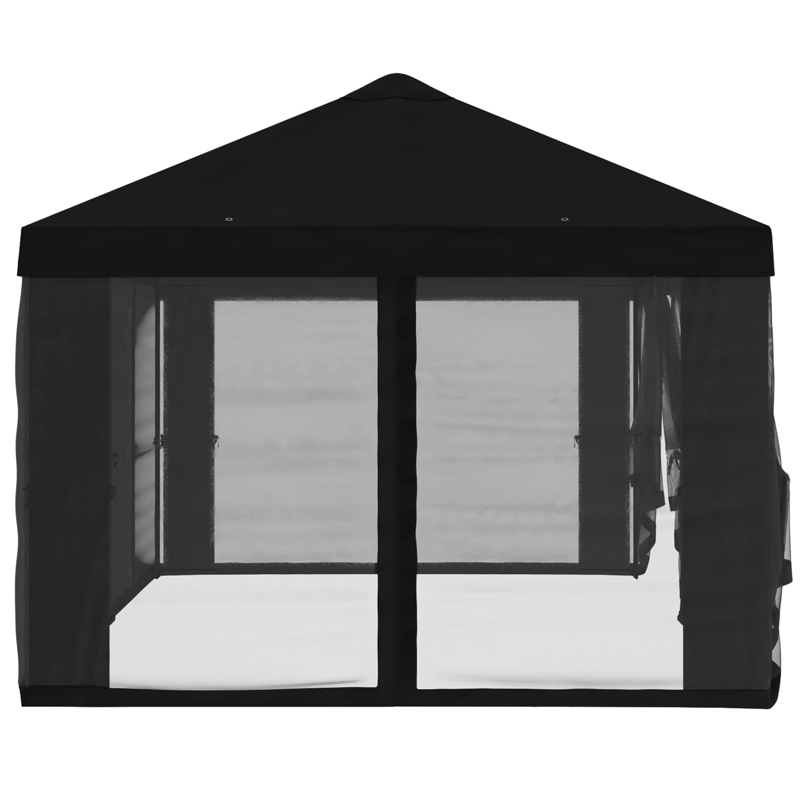 Gazebo Hoes met Zijwanden 6 x 3 m Zwart Polyester 190 – afbeelding 6