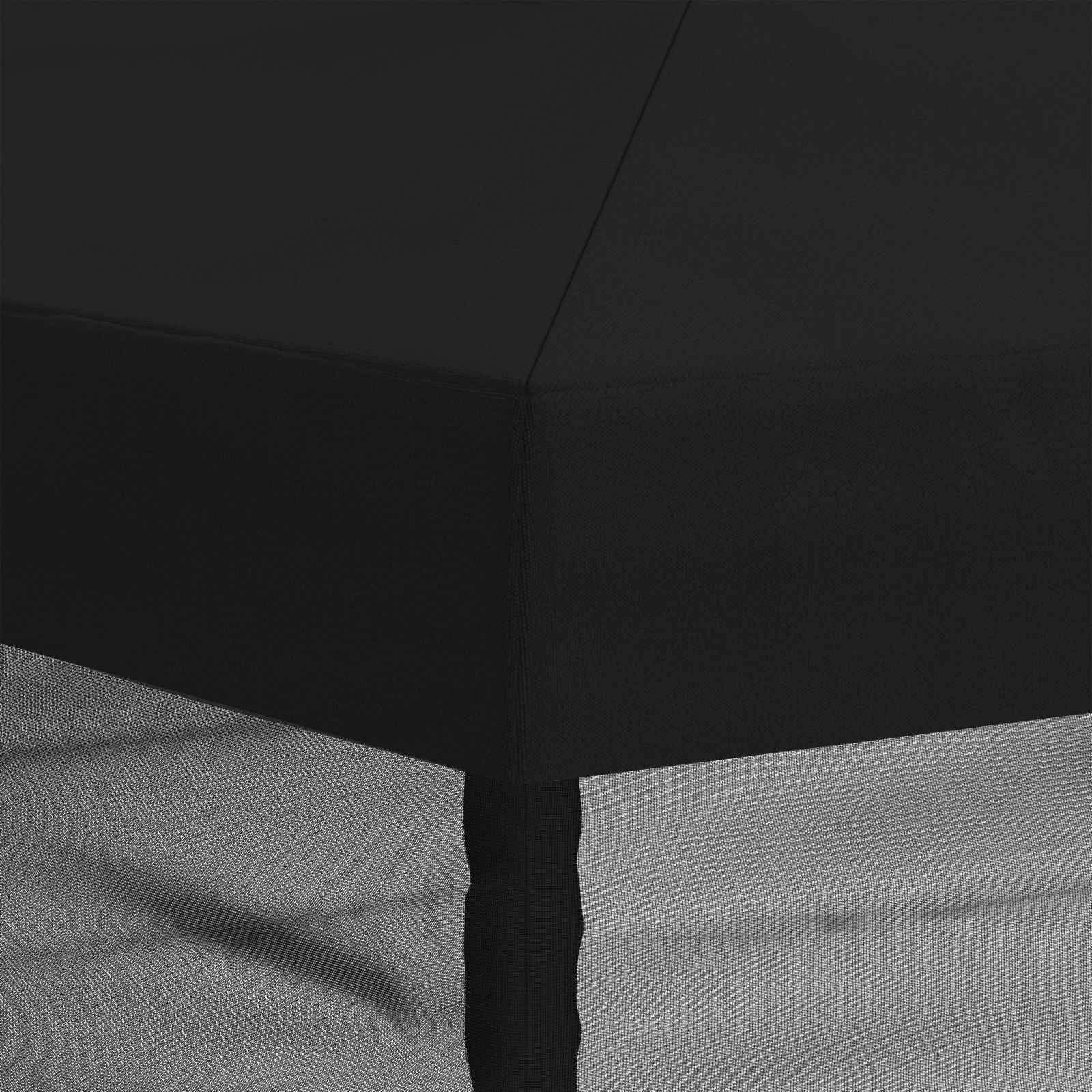 Gazebo Hoes met Zijwanden 6 x 3 m Zwart Polyester 190 – afbeelding 8