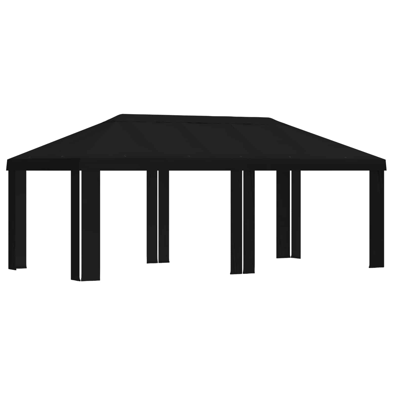 Paviljoenhoes 6 x 3 m Zwart Polyester 190 gsm – afbeelding 2