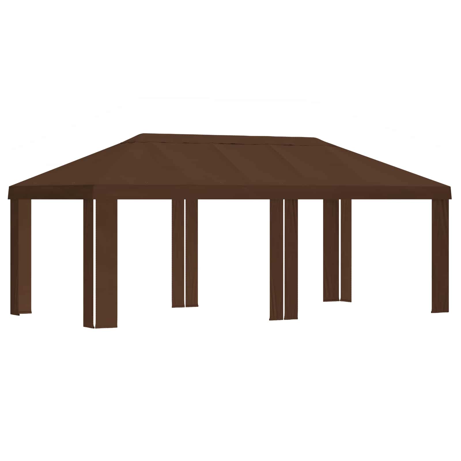 Paviljoenhoes 6 x 3 m Bruin Polyester 190 gsm – afbeelding 2