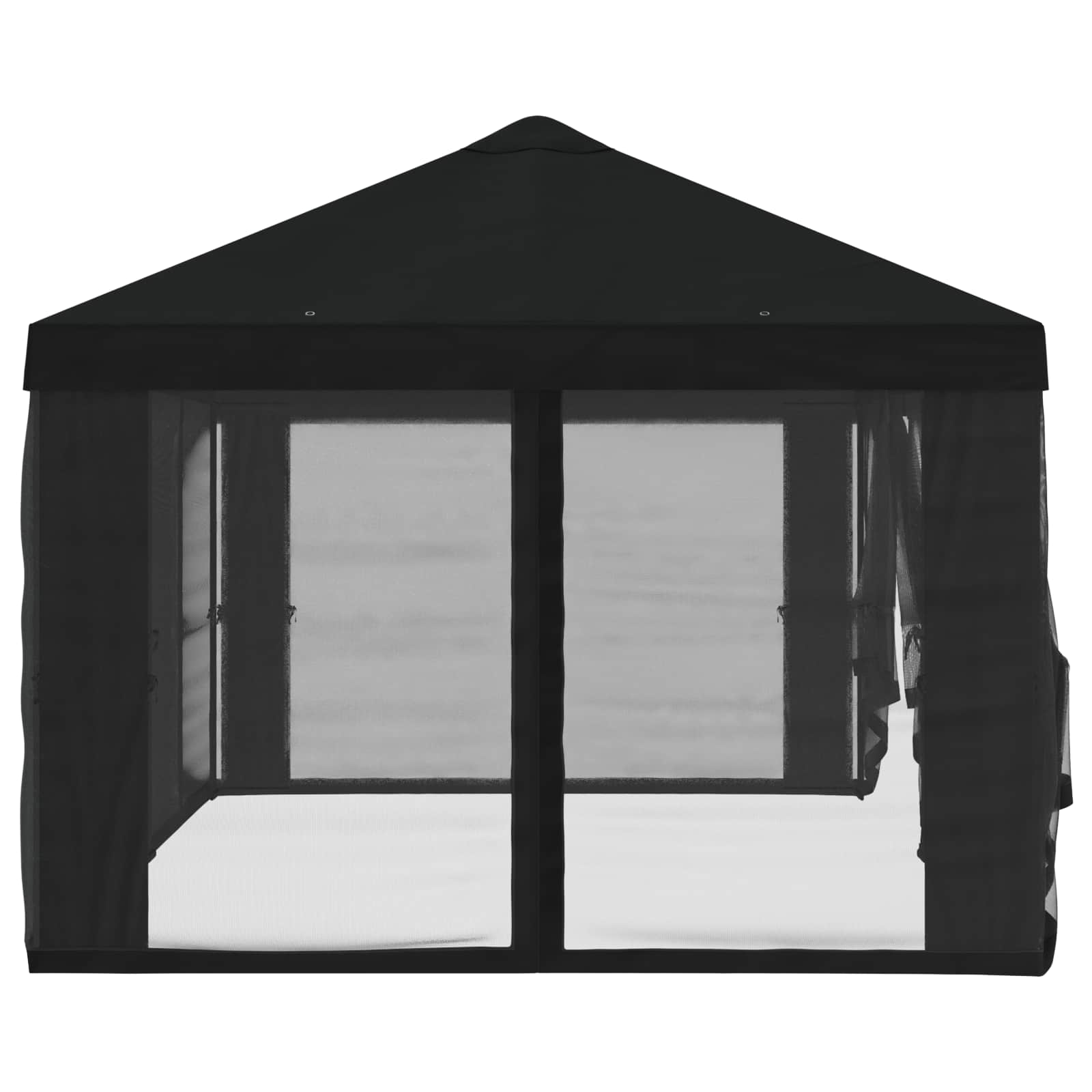 Gazebo Hoes met Zijwanden Zwart 600,5 x 300,5 cm Polyester – afbeelding 6
