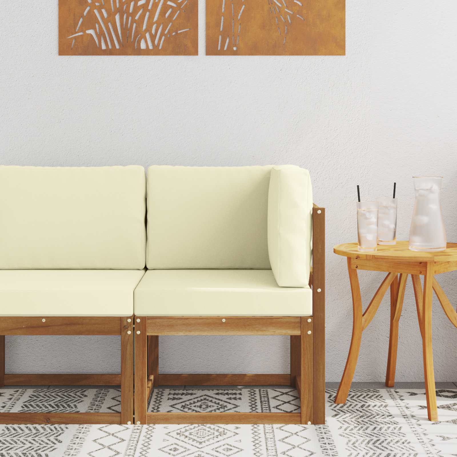 Buiten Hoek Sofa Massief Acaciahout