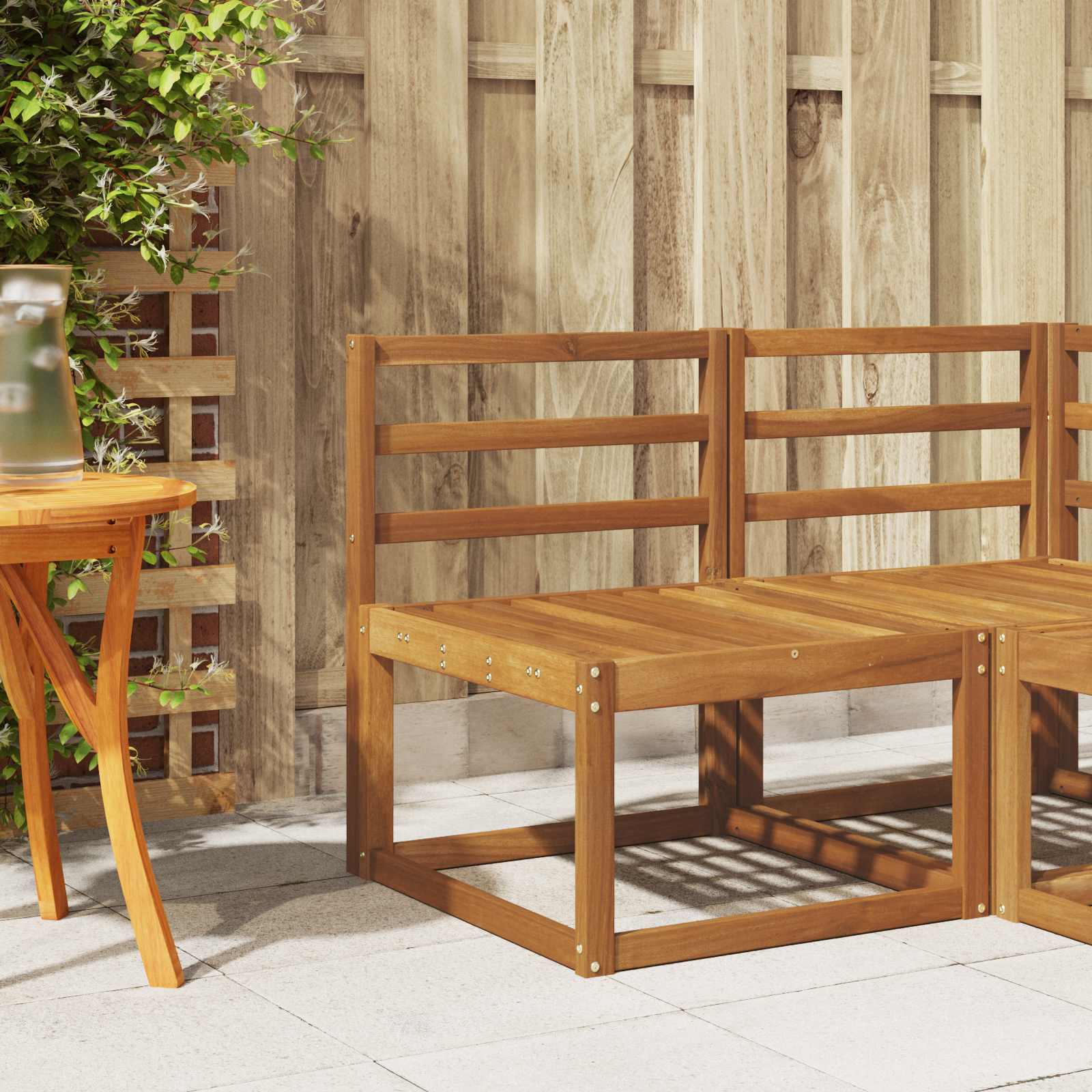 Rugleuning Bruin 59 x 4 x 73 cm Bewerkt hout
