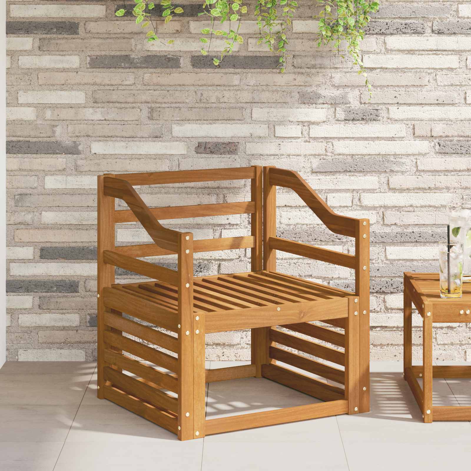 Armleuningen 2 pcs Bruin 59 x 4 x 73 cm Bewerkt hout
