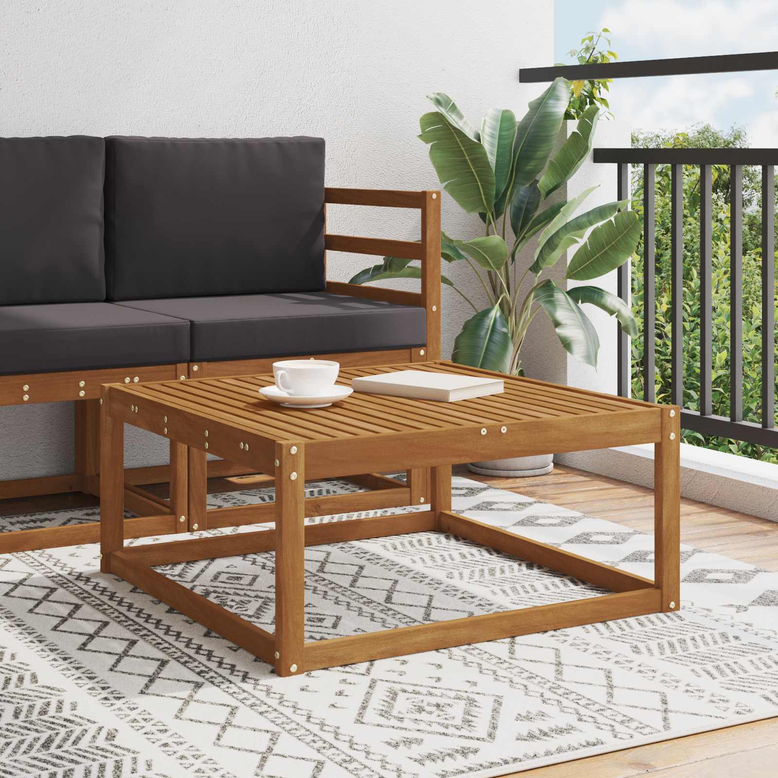 Buiten Tafel Naturel 79 x 79 x 37 cm – afbeelding 1