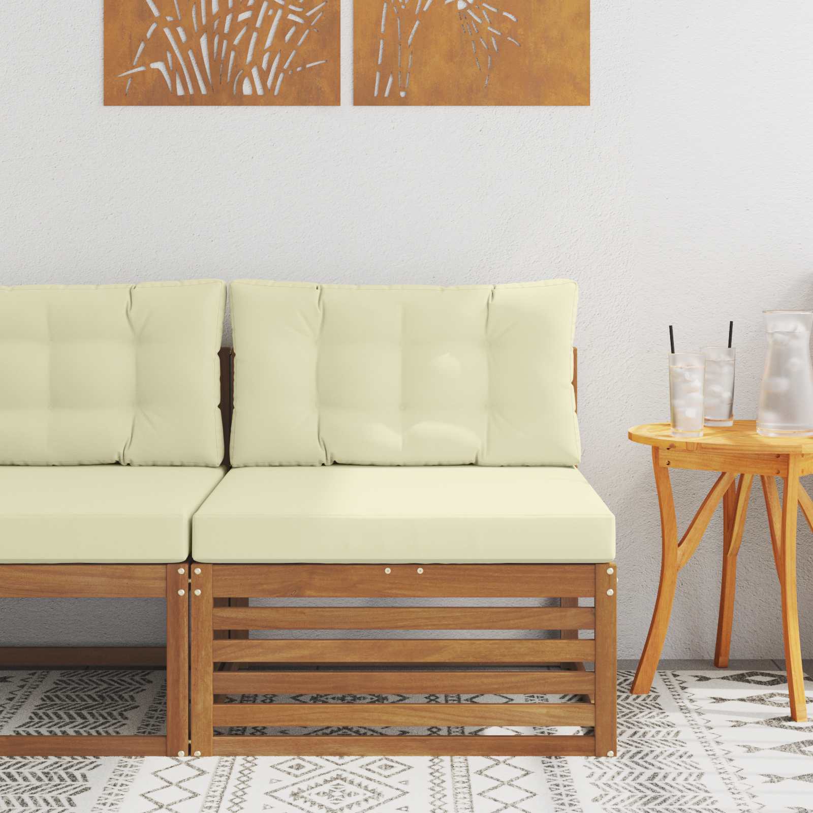 Buitenzitmiddelsofa Massief Acaciahout Naturel