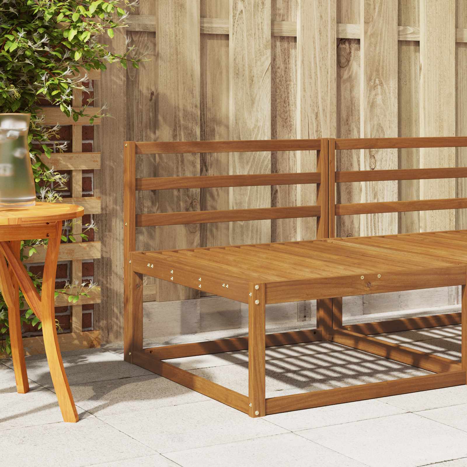 Rugleuning Bruin 79 x 4 x 73 cm Bewerkt hout