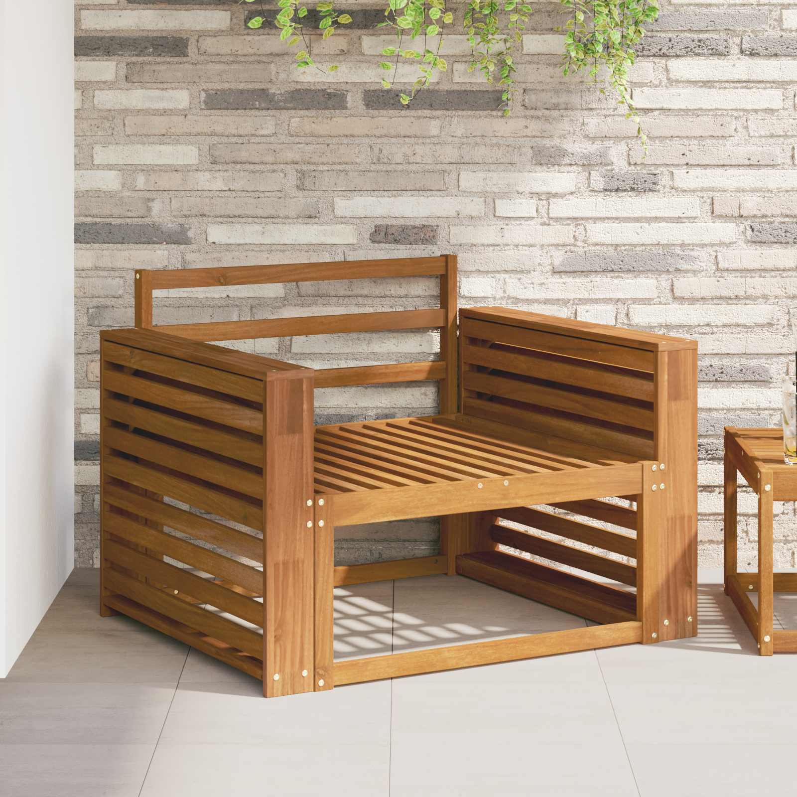 Armleuning 2 st Naturel 78,5 x 10 x 61 cm Massief Acaciahout