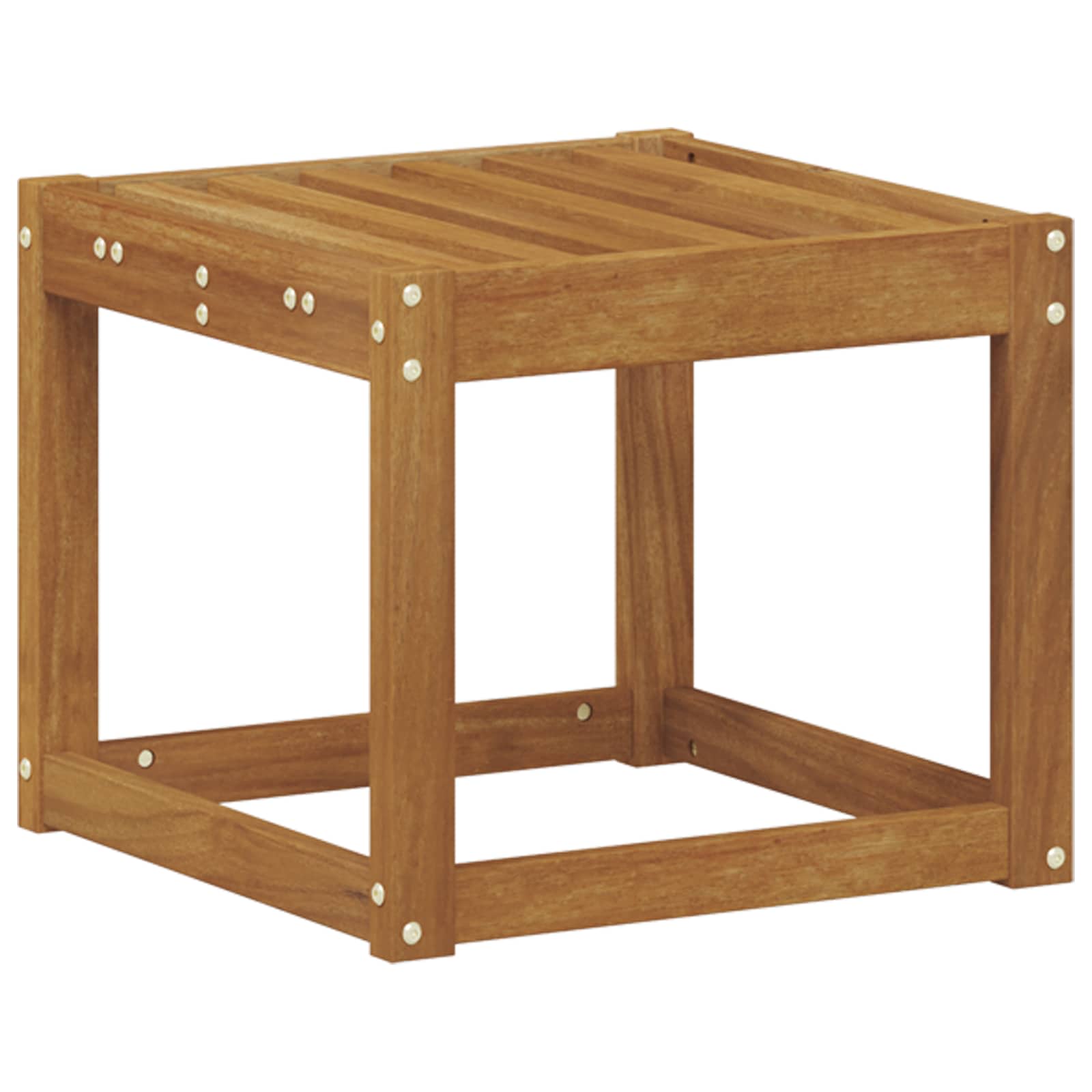 Stoelbank Naturel 43 x 43 x 37 cm Massief Acaciahout – afbeelding 2