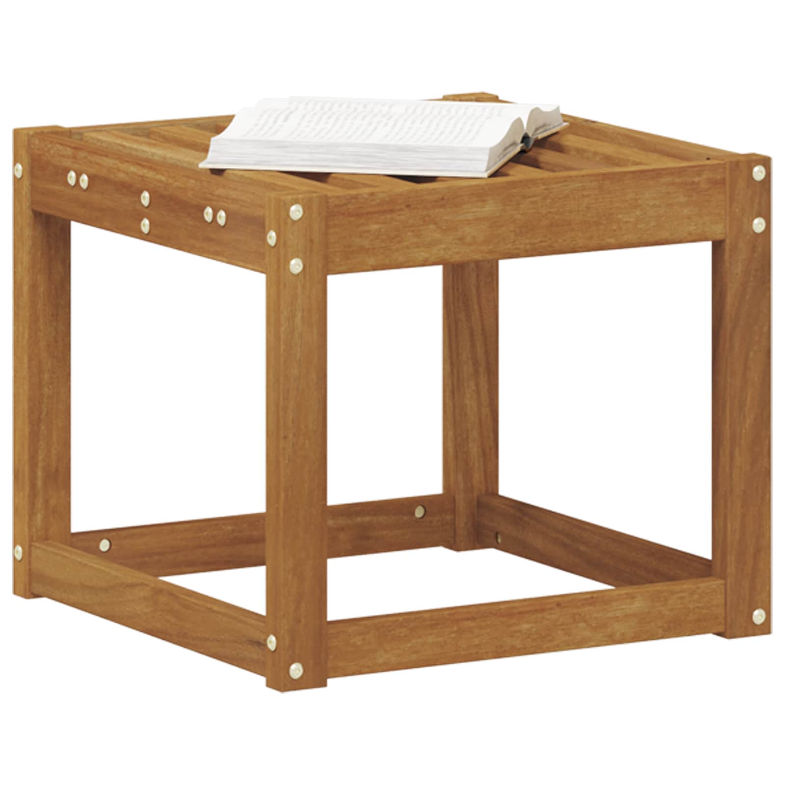 Stoelbank Naturel 43 x 43 x 37 cm Massief Acaciahout – afbeelding 3