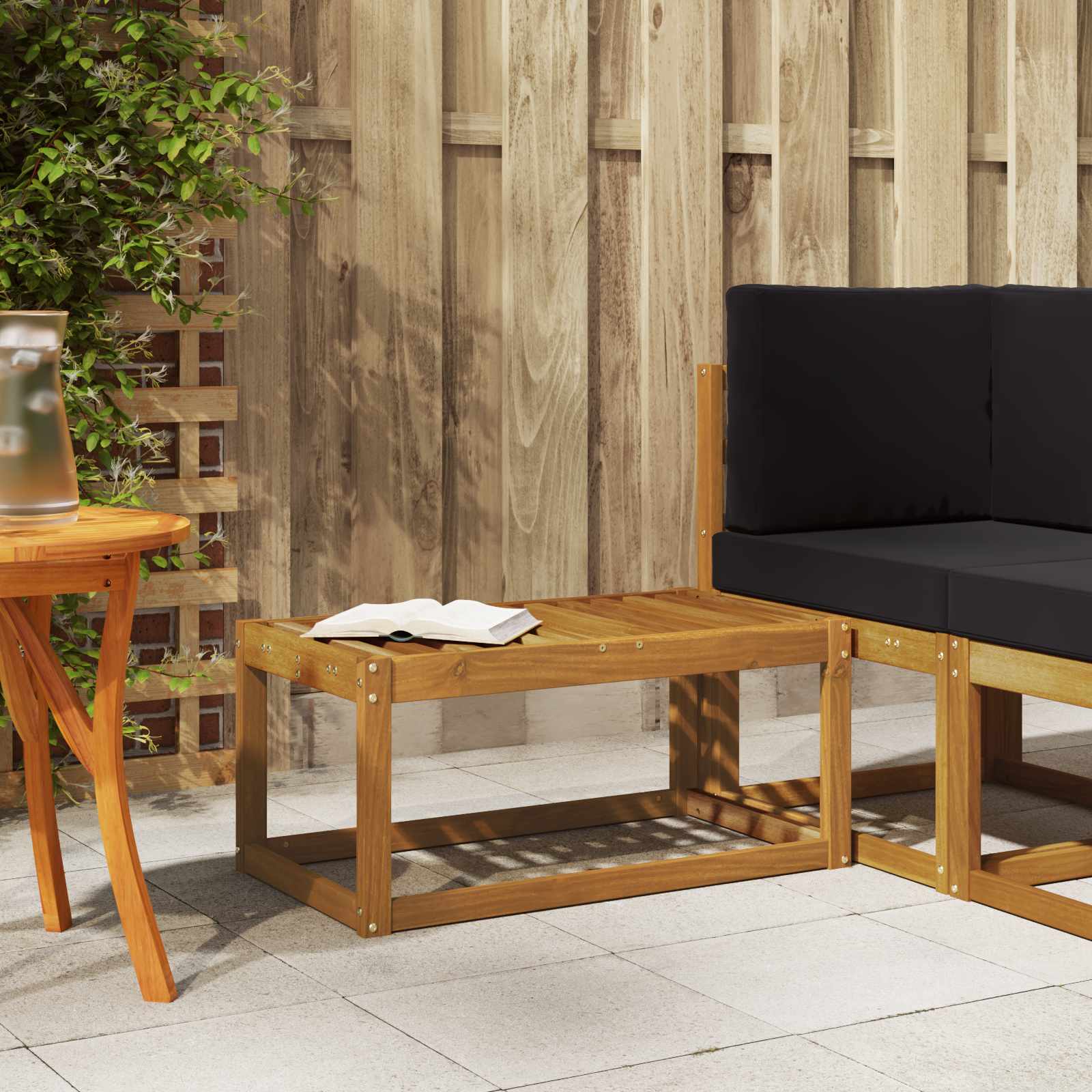 Buitenstoelbank Naturel 79 x 43 x 37 cm Massief Acaciahout