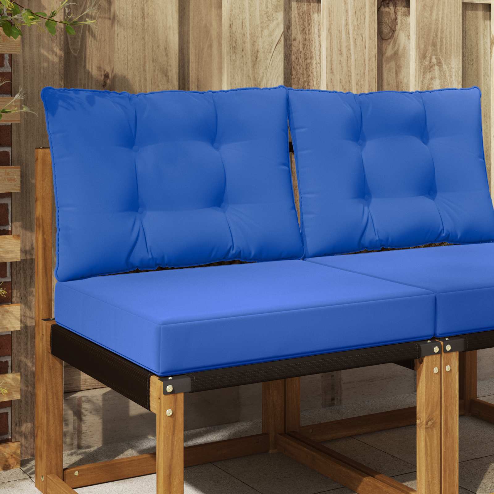 Buiten bankkussen 2 pcs Koninklijk Blauw Polyester – afbeelding 1
