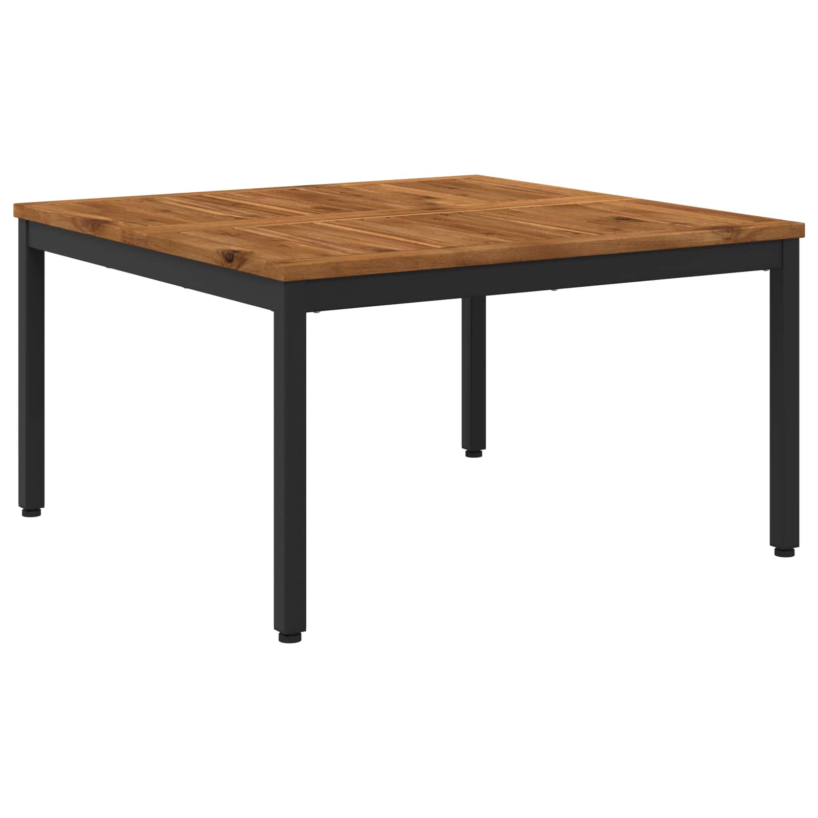 Salontafel Naturel en Zwart 80 x 80,5 x 45 cm