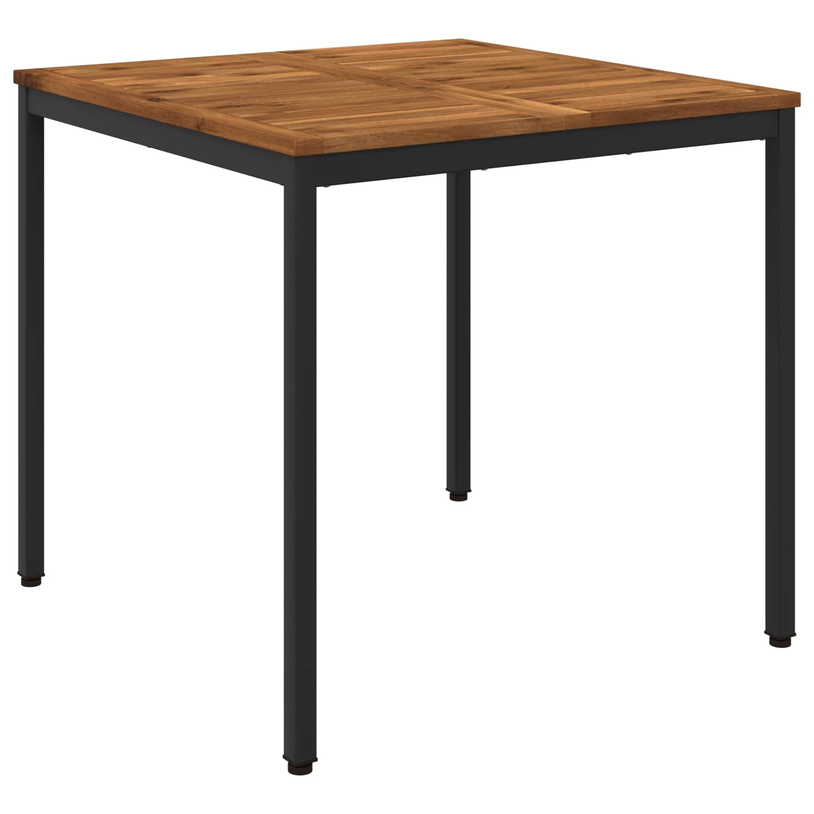 Tuindiner tafel Naturel en Zwart 80 x 80,5 x 75 cm