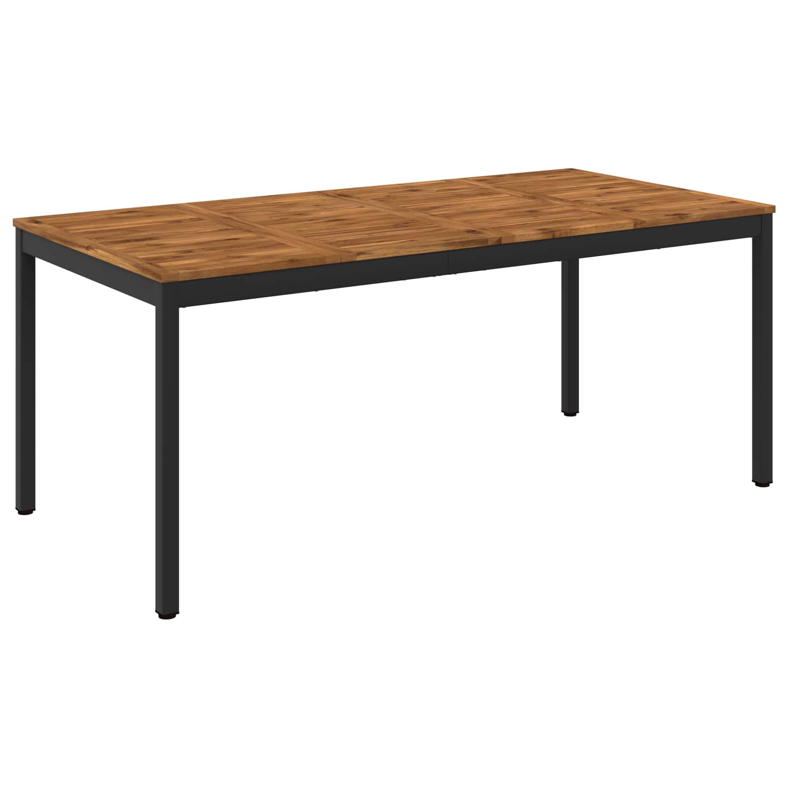 Tuindiner tafel Naturel en Zwart 180 x 88,5 x 75 cm